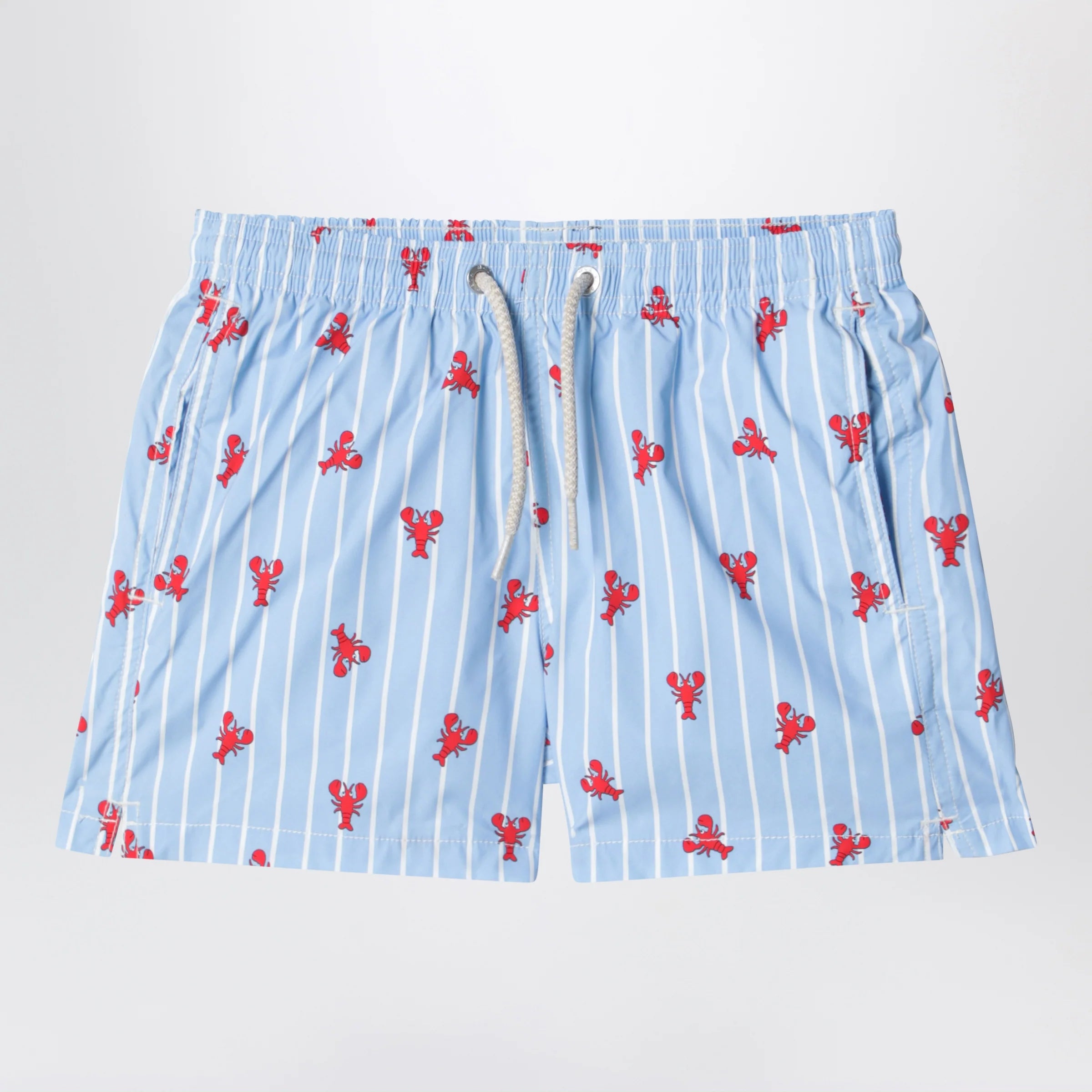 MC2 Saint Barth Light blue Jean swim shorts with crab print