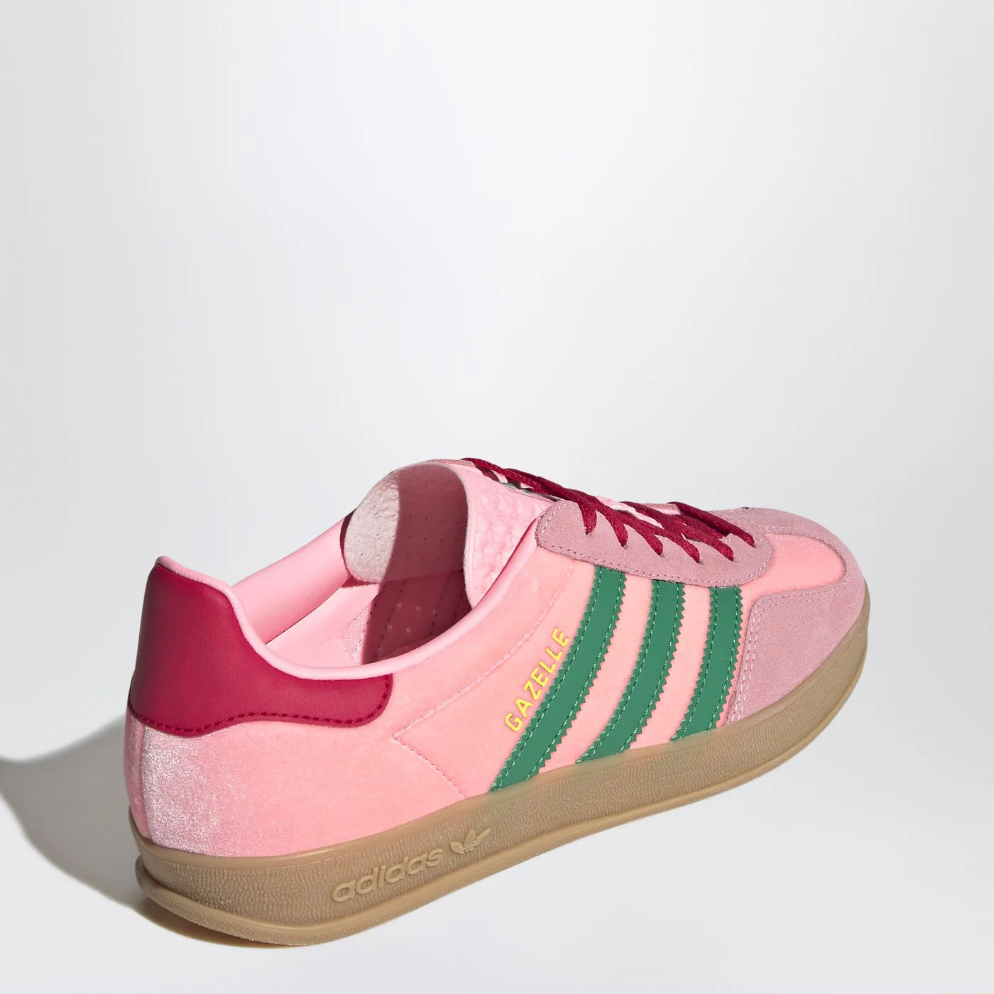 adidas Originals Gazelle Indoor Court Green/Glow Pink/Gum velvet Sneakers