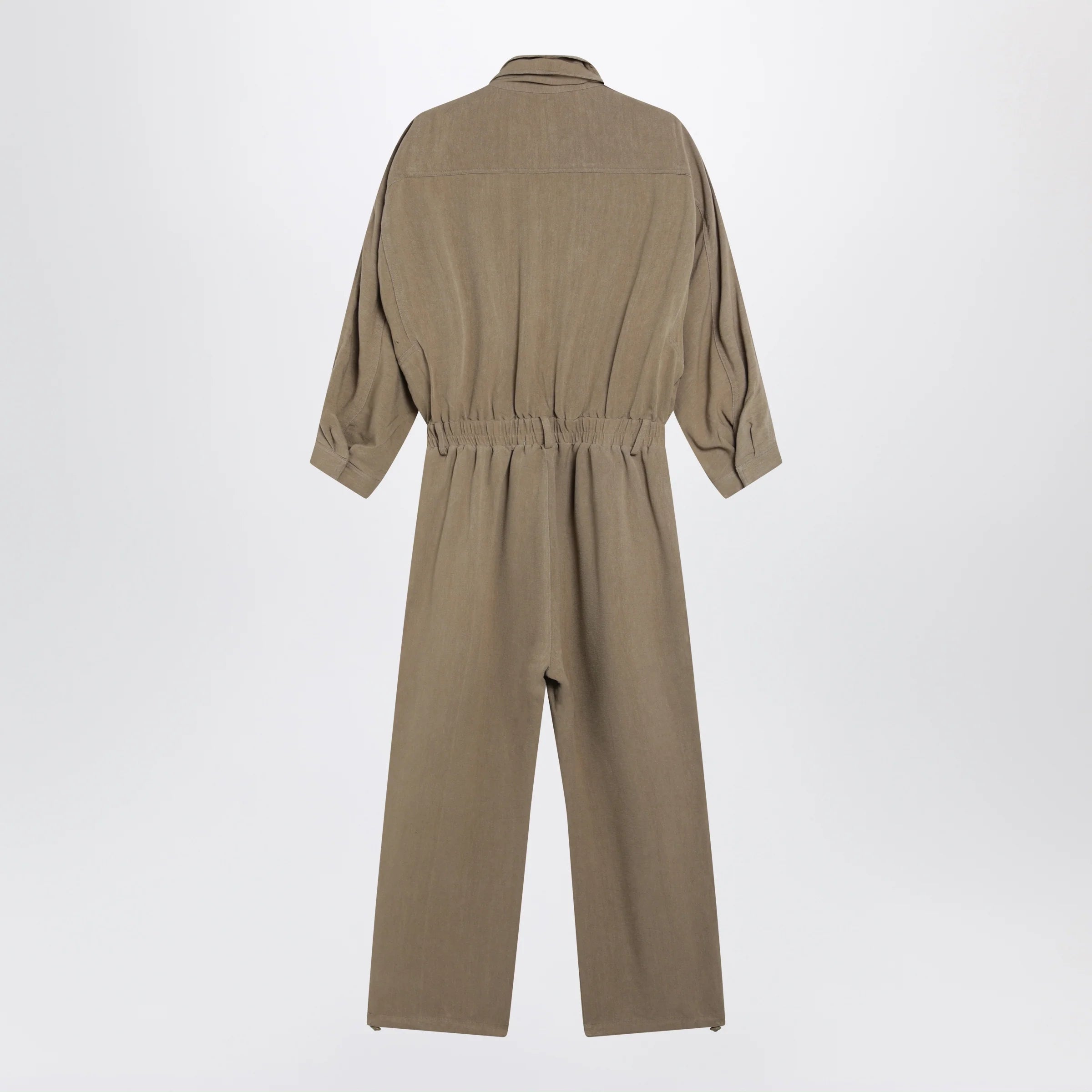 The Frankie Shop Camel Marvin jumpsuit in linen blend