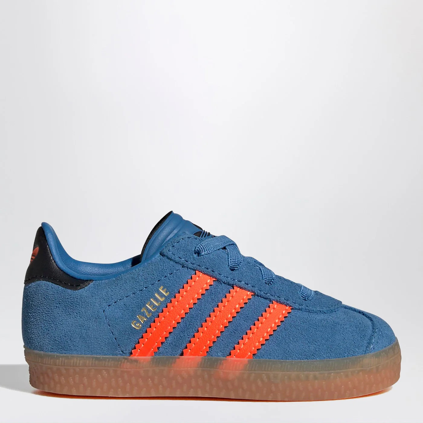 adidas Originals Gazelle Focus Blue/Solar Orange Sneaker with elasticated laces