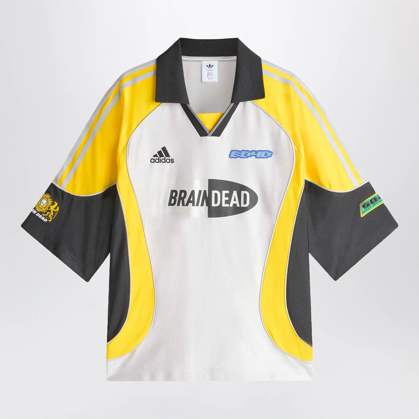 adidas x Brain Dead Football T-shirt Silver Metallic
