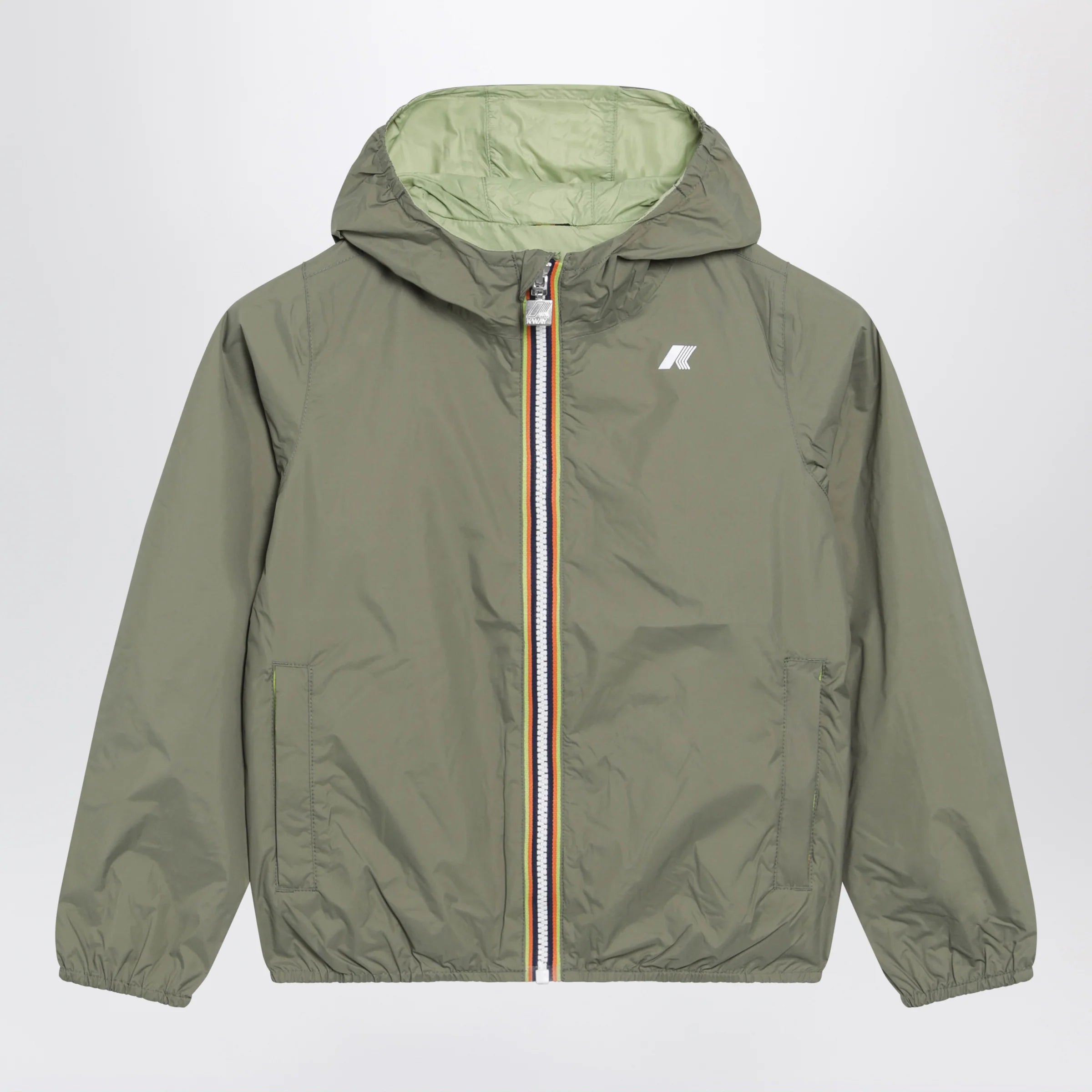 K-Way Reversible Jack jacket in green/lime