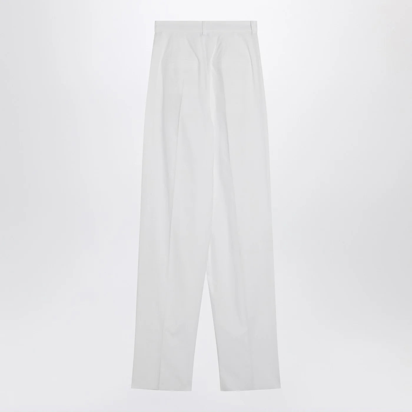 Sportmax Wide white cotton trousers