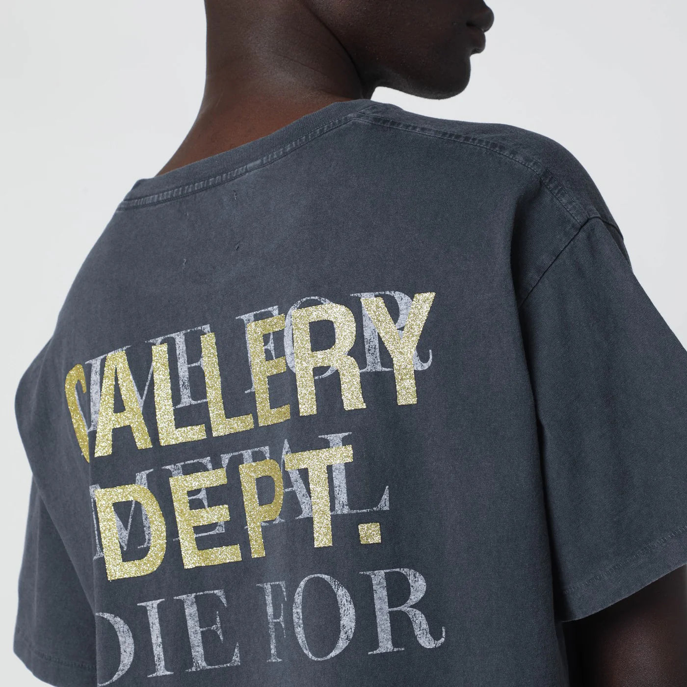 Gallery Dept. Black Live For Metal vintage-effect T-shirt