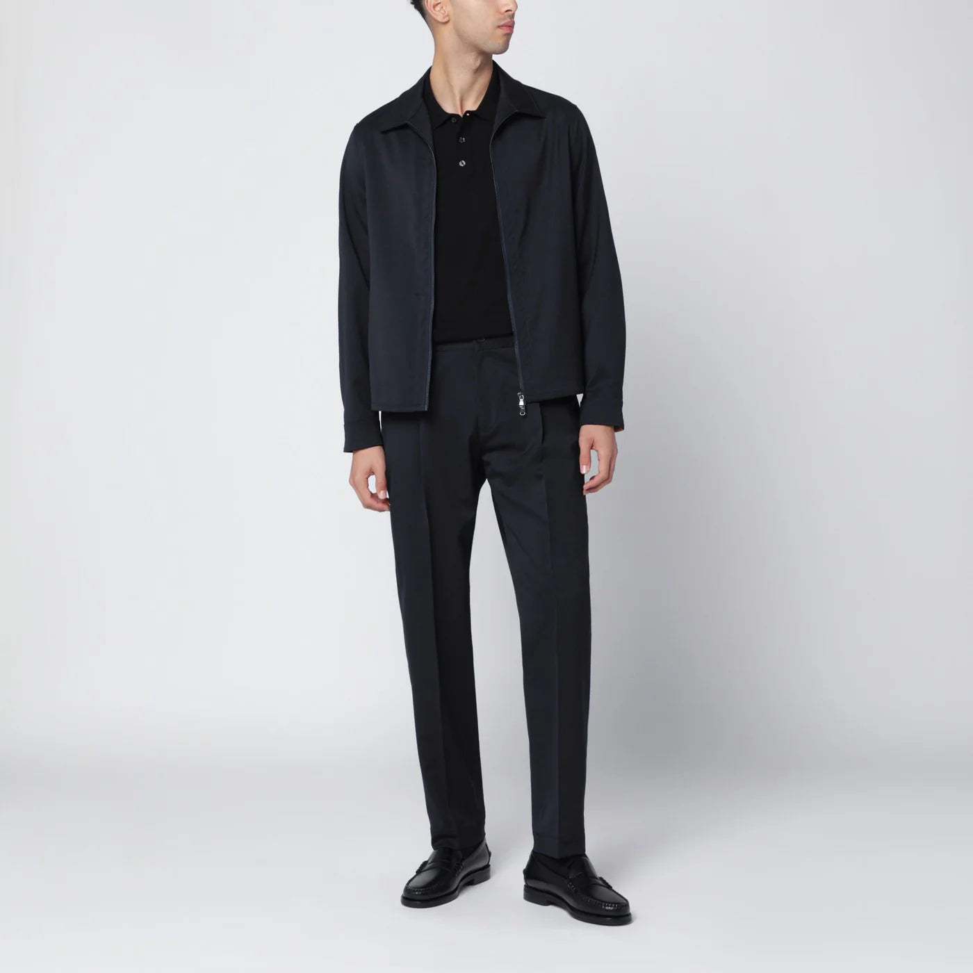 Santaniello Blue wool-blend suit