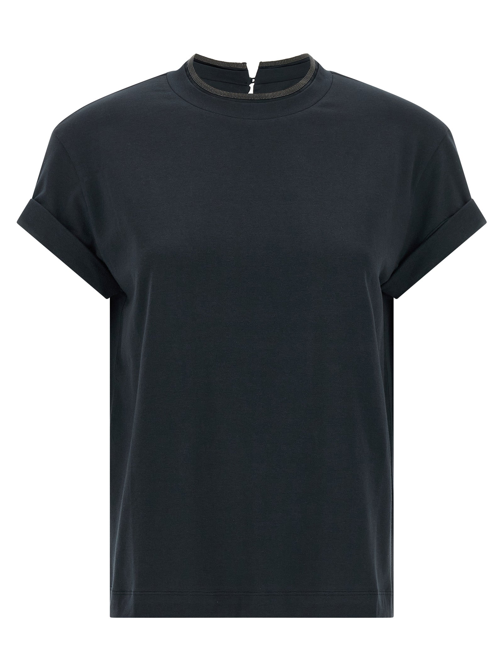 Brunello Cucinelli Shiny Collar T-shirt