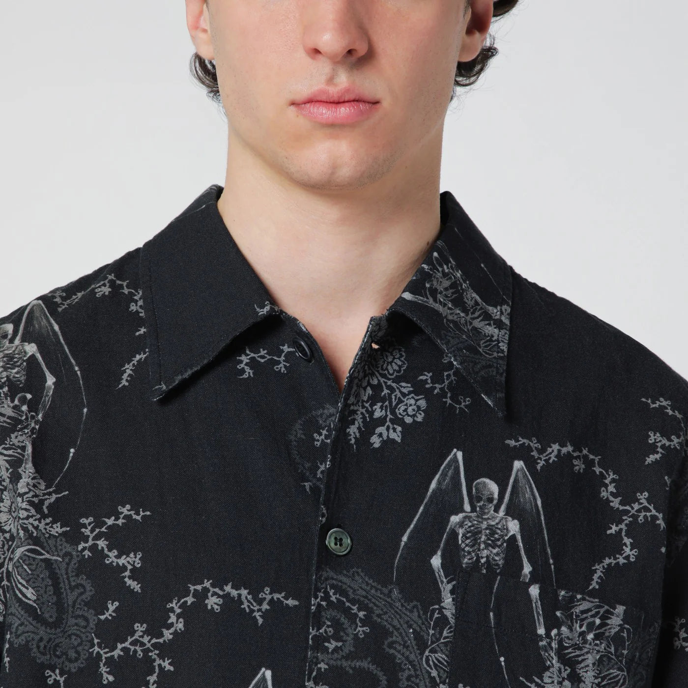 Our Legacy Death Paisley print shirt in cotton and linen