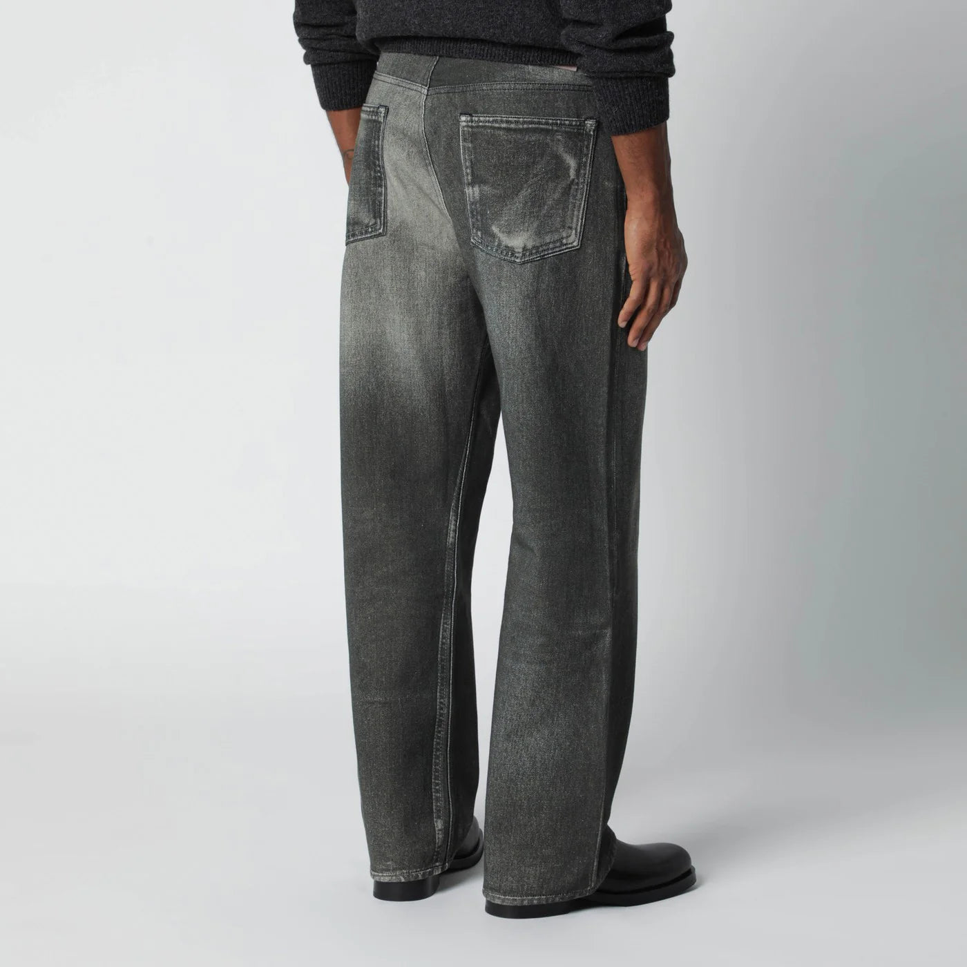 Our Legacy Black jeans with Aurora print