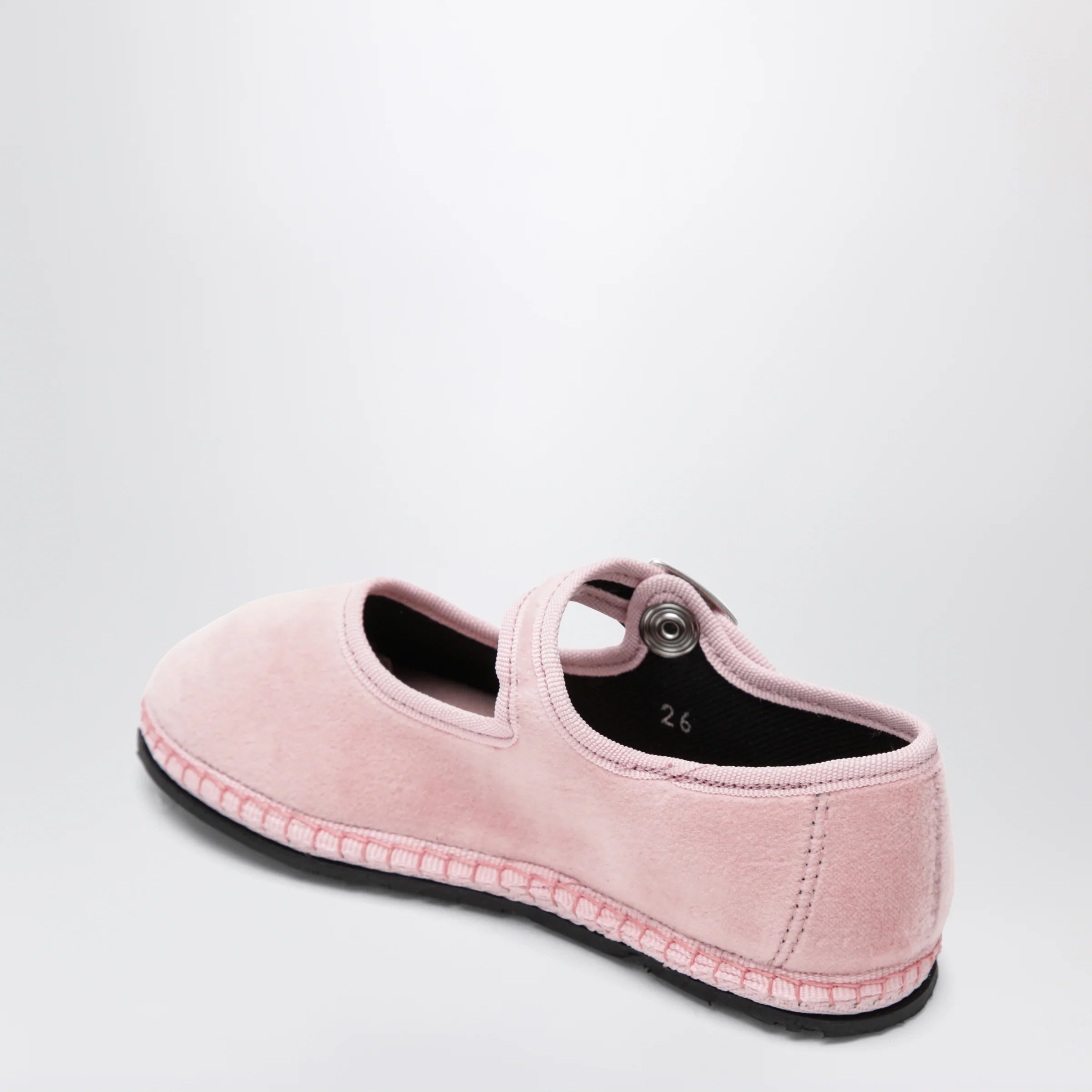 Piedàterre Venezia Pink velvet Mary Jane shoes