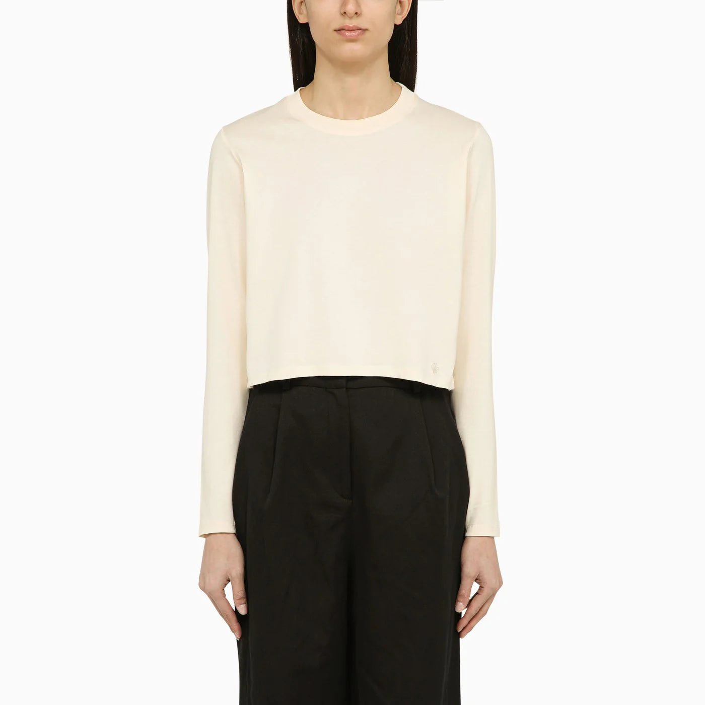 LouLou De Saison Ivory cotton crew-neck jumper