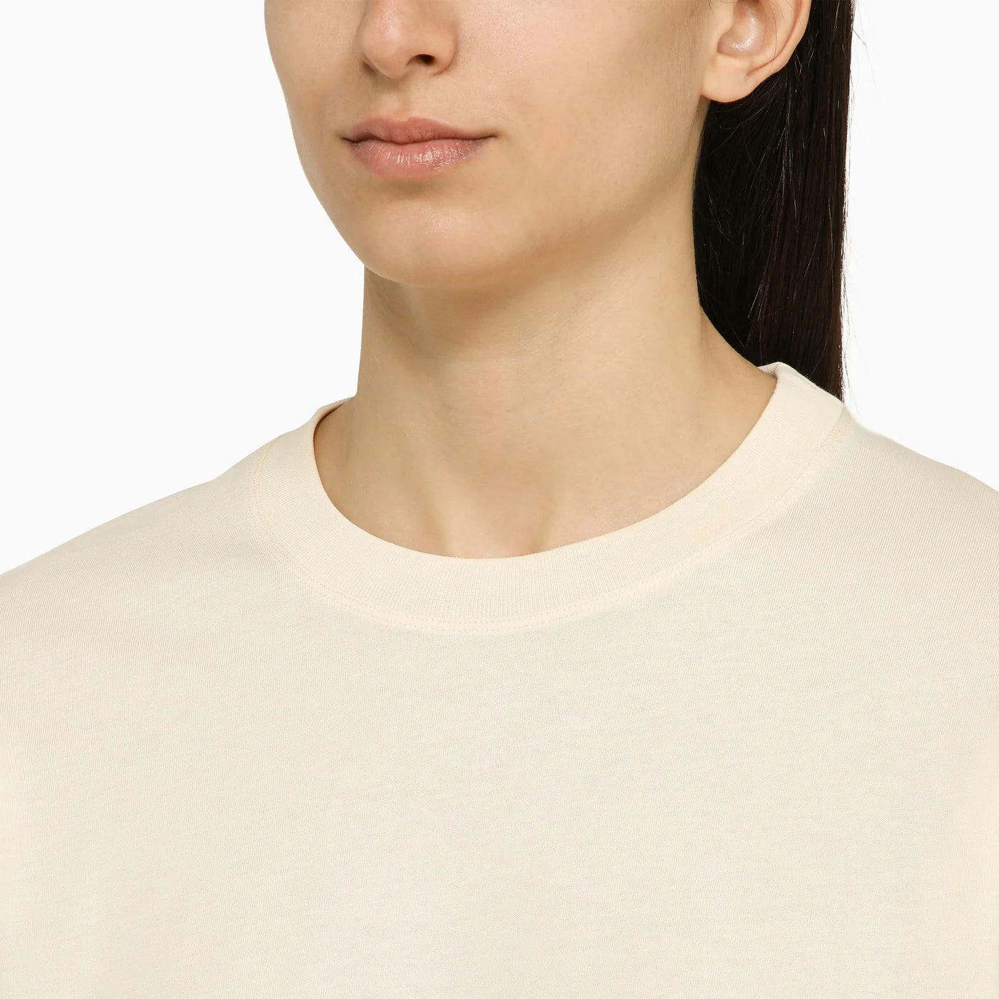 LouLou De Saison Ivory cotton crew-neck jumper
