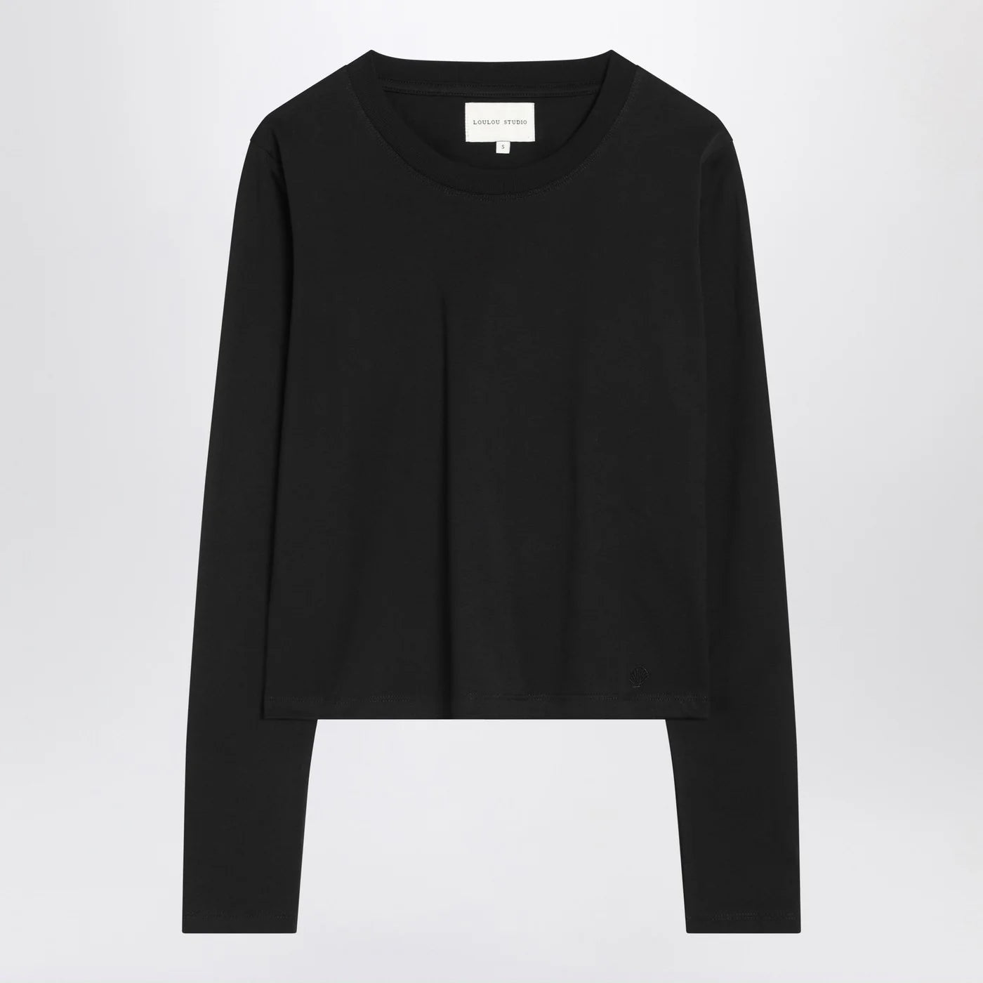 LouLou De Saison Black cotton crew-neck T-shirt