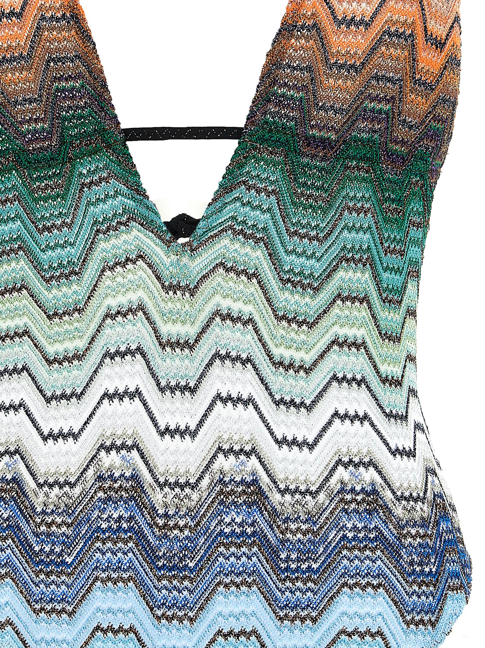 Missoni Greek Pattern One-piece Swimsuit