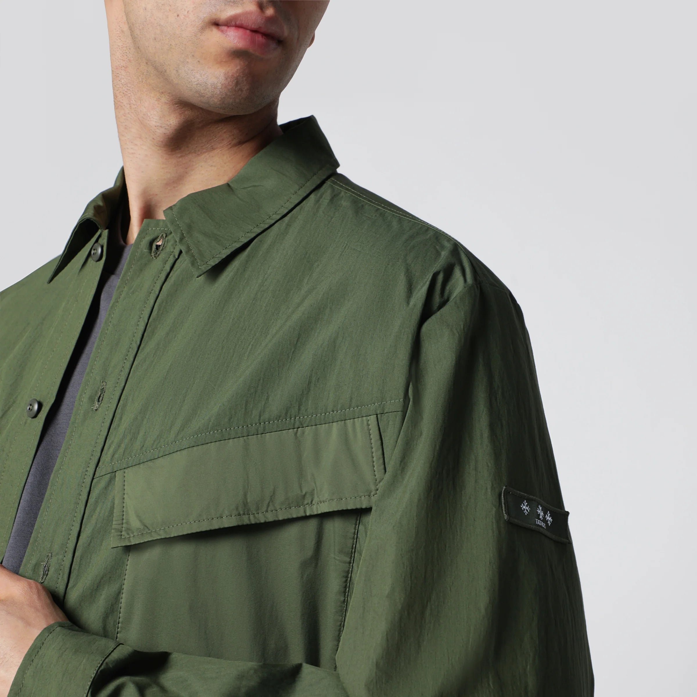 TATRAS Khaki green Doris shirt in cotton blend