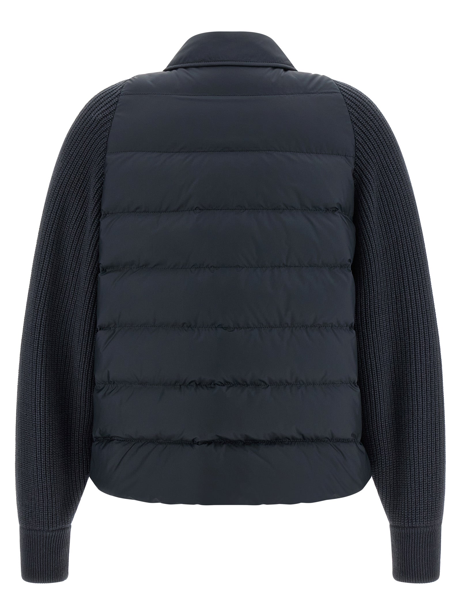 Brunello Cucinelli Shiny Flap Detail Down Jacket