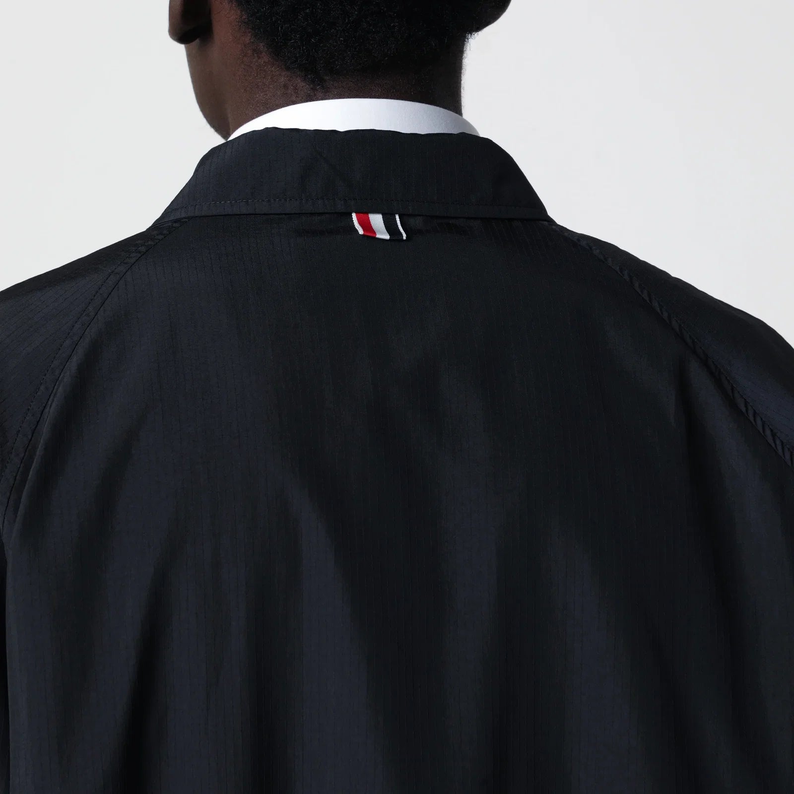 Thom Browne Lightweight navy blue zip-up jacket