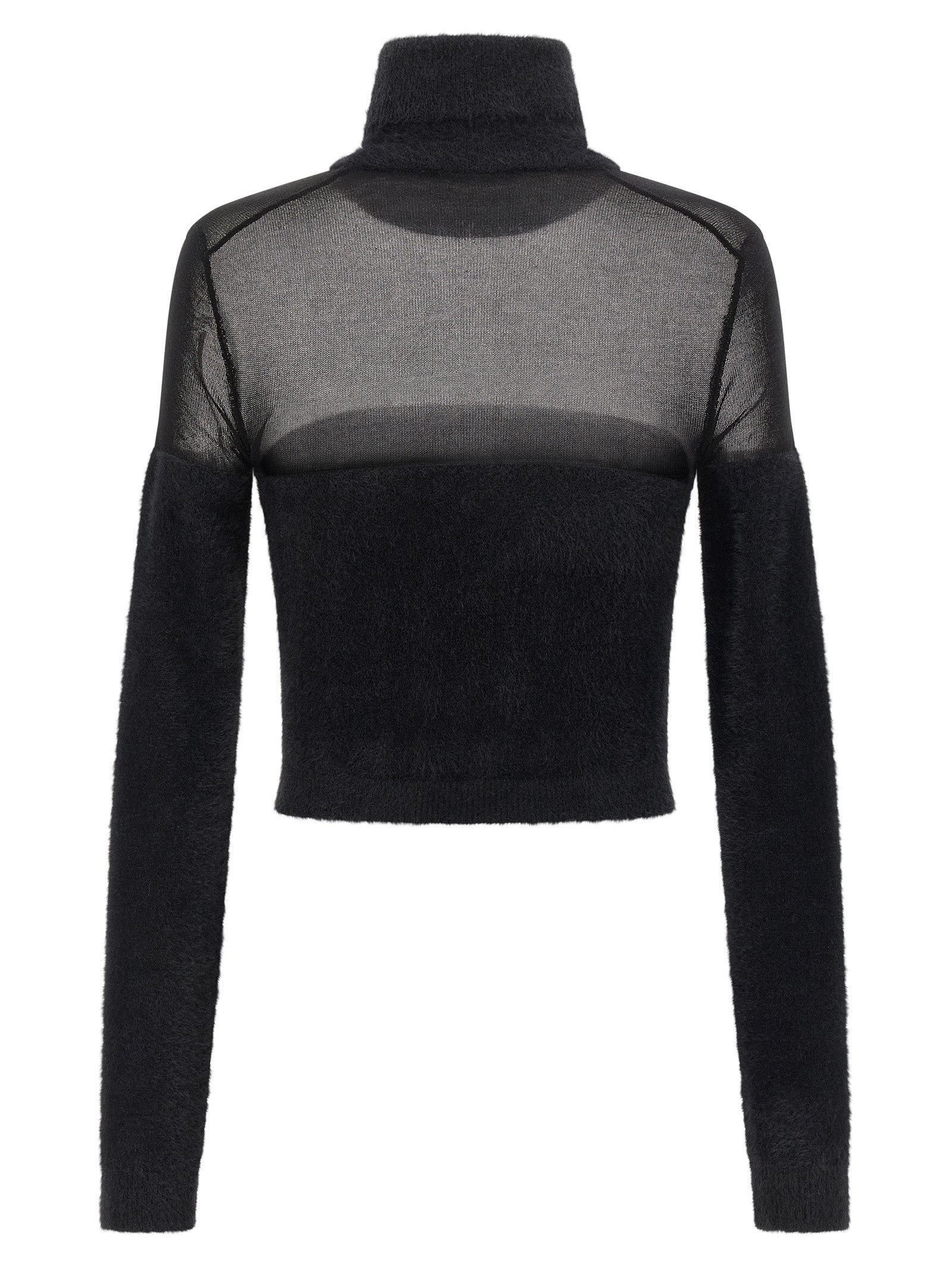 Elisabetta Franchi Brushed Insert Turtleneck Sweater