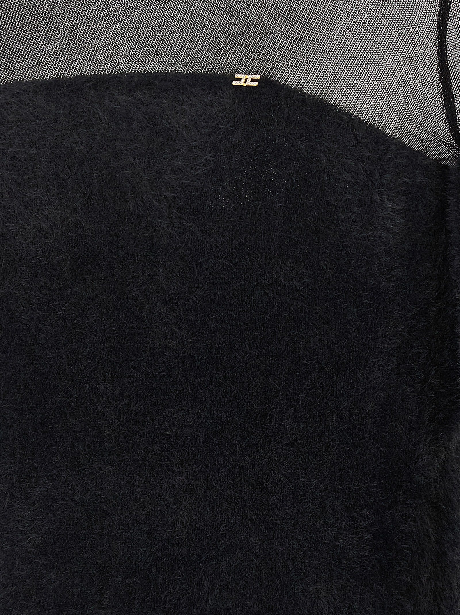 Elisabetta Franchi Brushed Insert Turtleneck Sweater