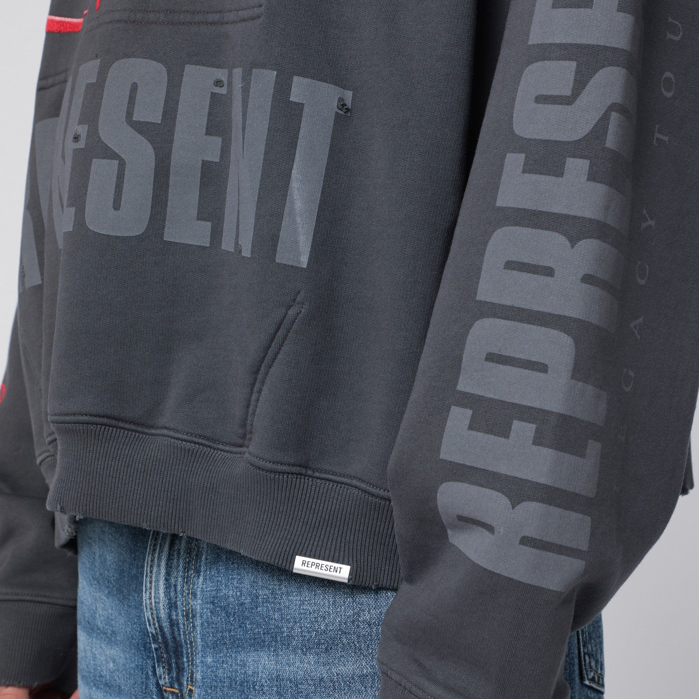 Represent Reversible Living Legacy Tour sweatshirt in grey