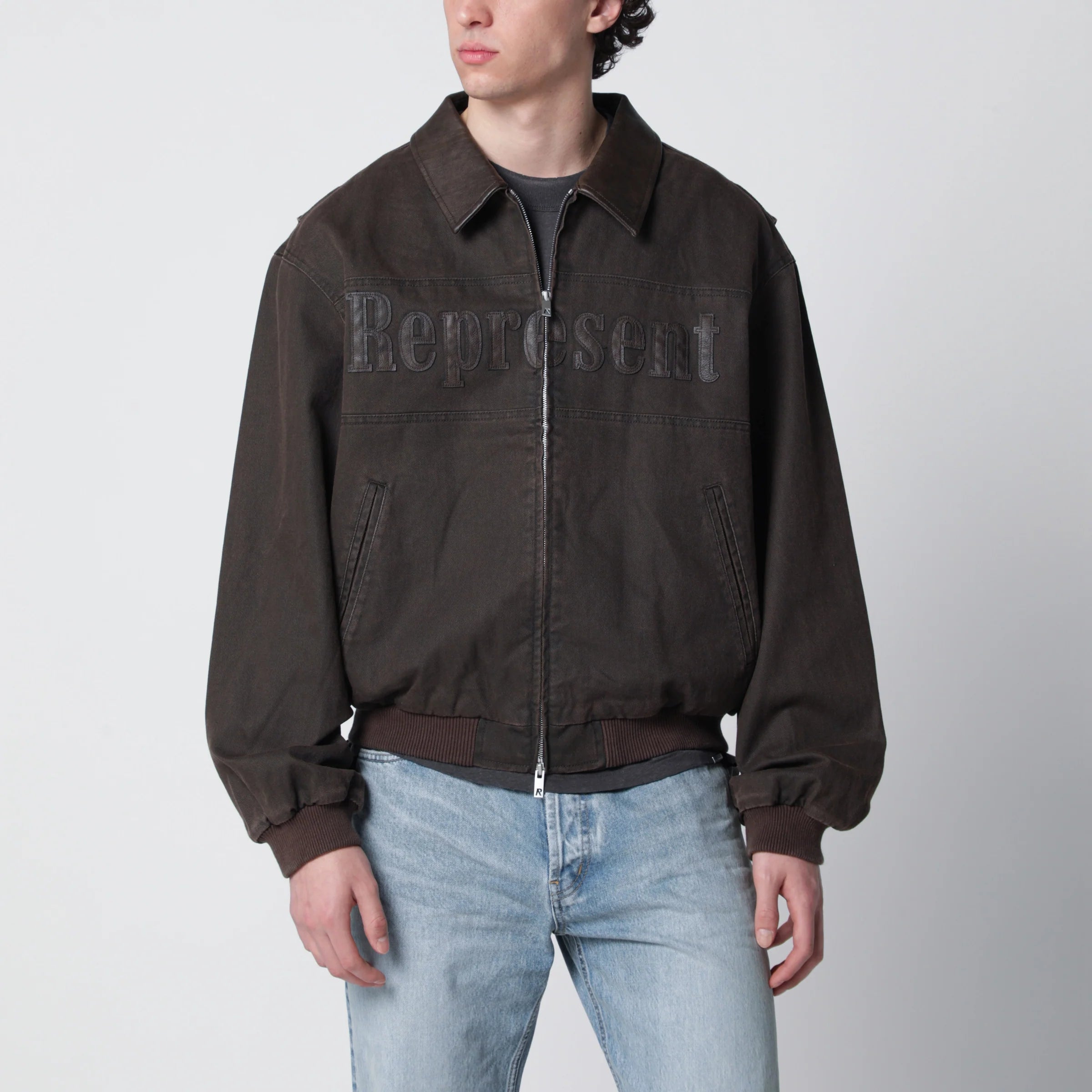 Represent Roscoe bomber jacket in whisky-colored canvas
