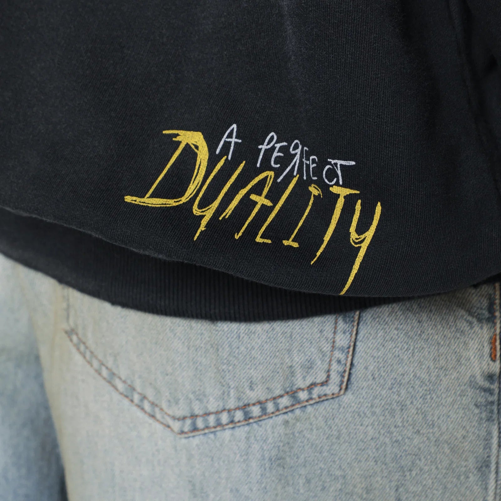 Represent Black faded sweatshirt with Eagle logo print