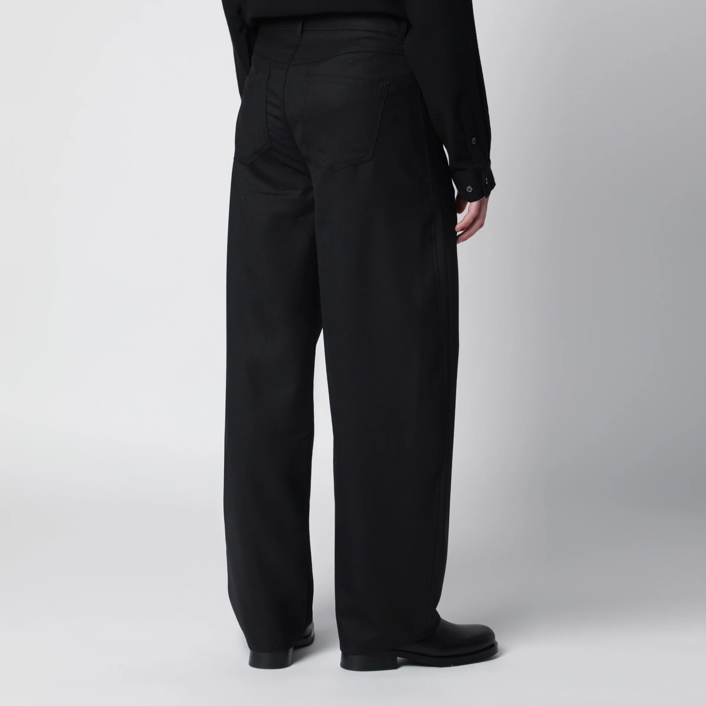 Séfr Black wool-blend trousers