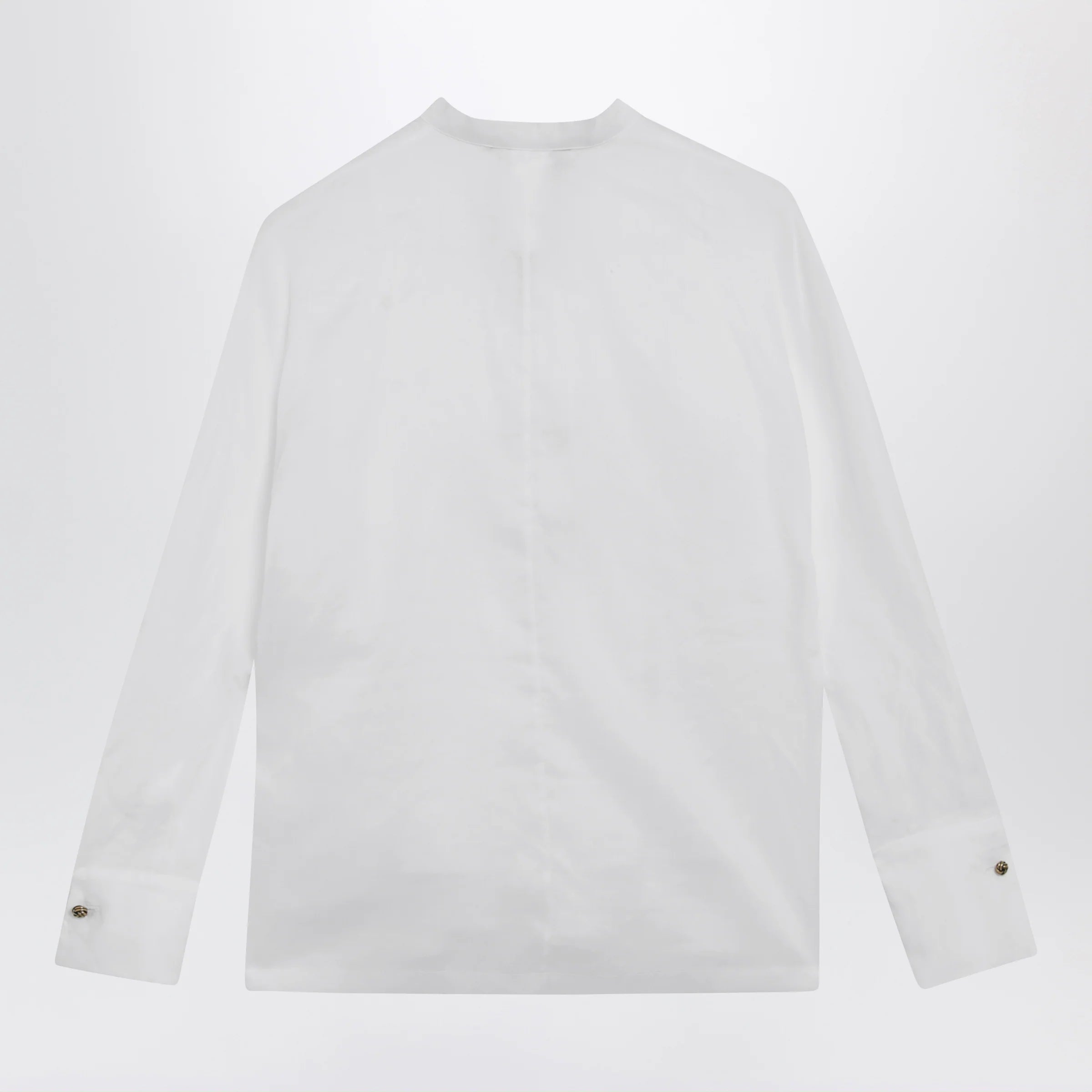 Max Mara Studio Baldili ramie canvas shirt in white
