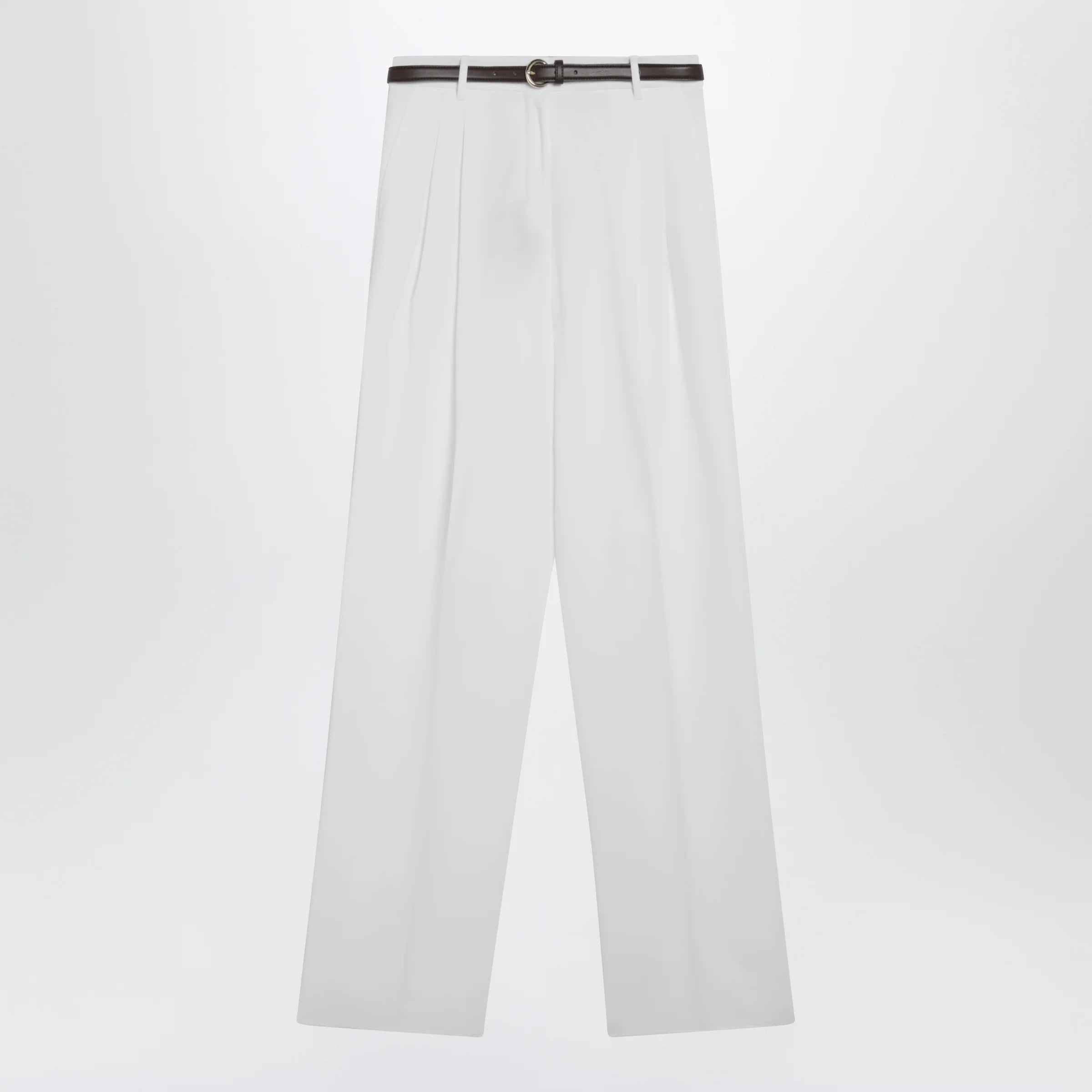 Max Mara Studio White cotton trousers