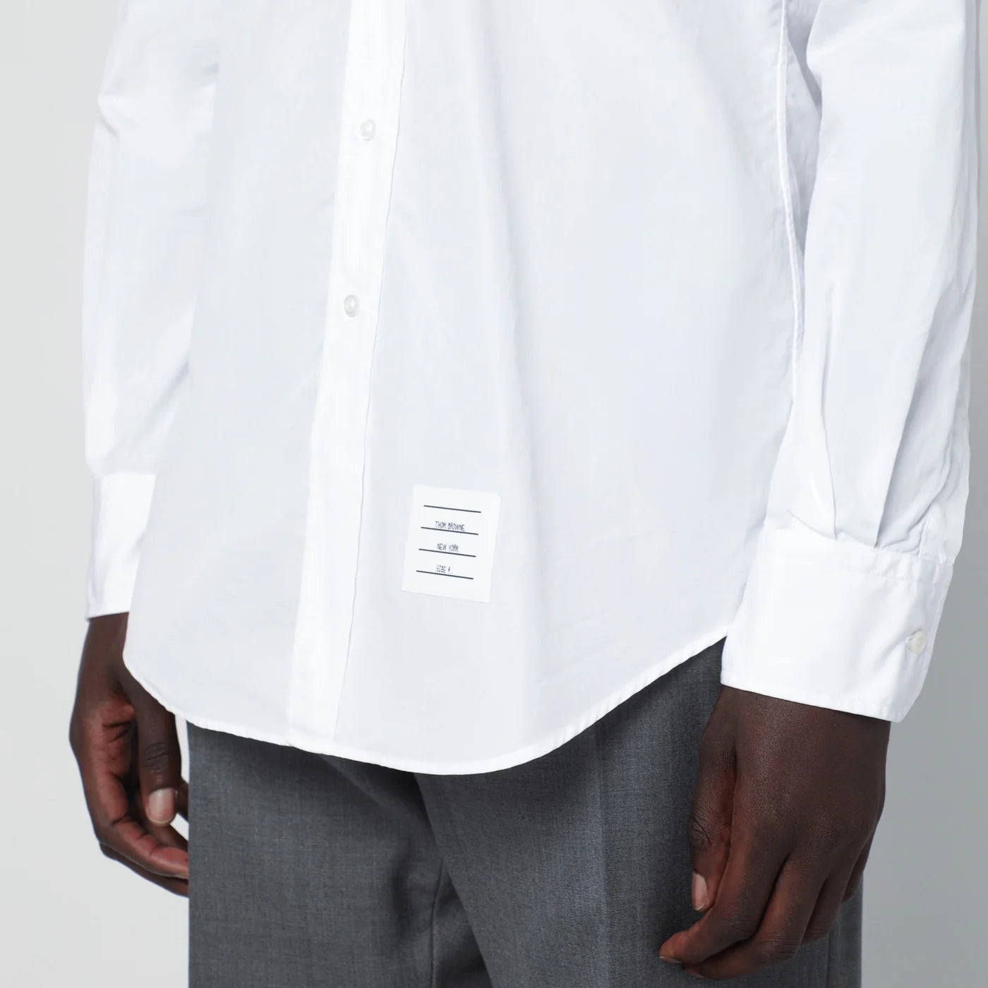 Thom Browne White button-down cotton shirt