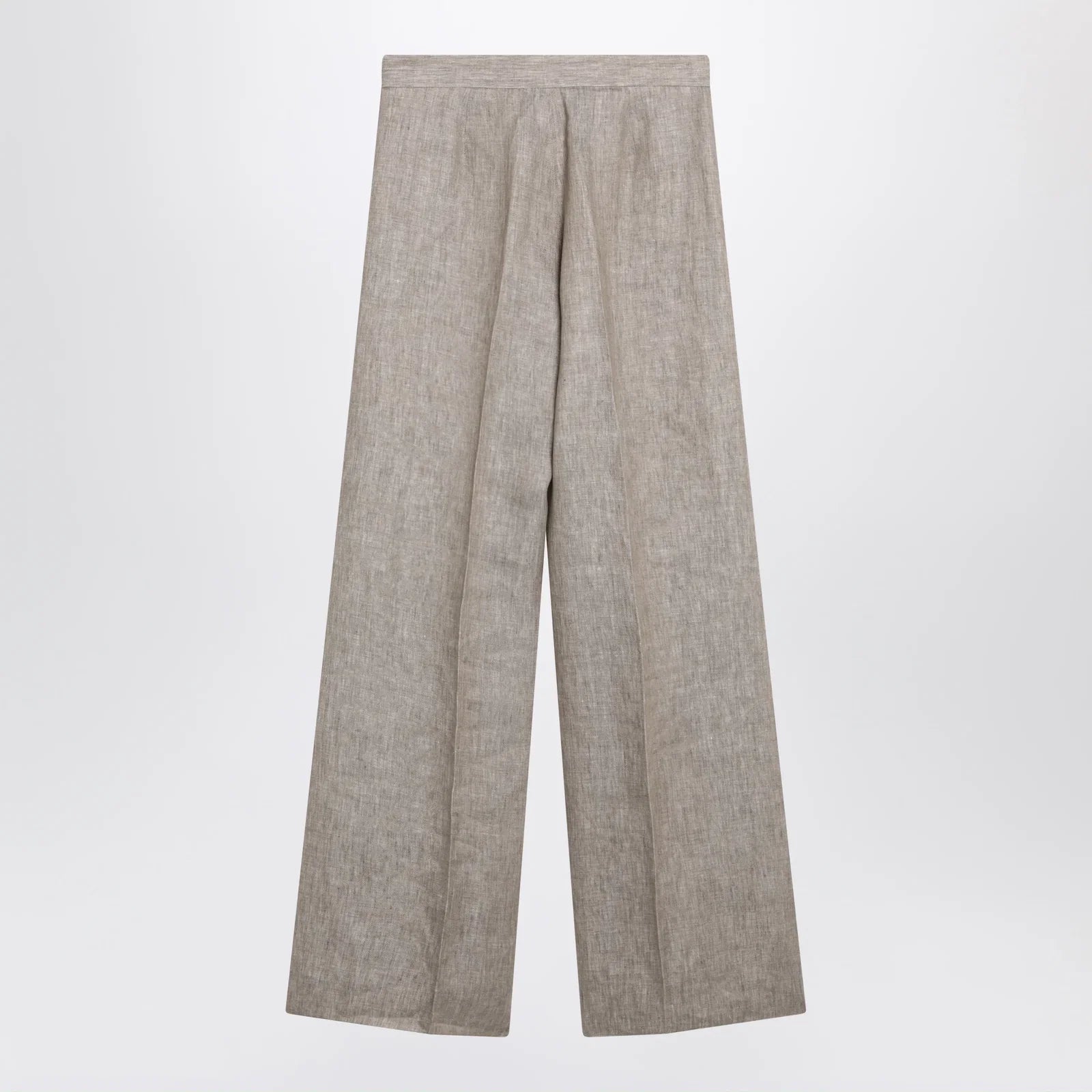 Max Mara Beige chevron linen trousers