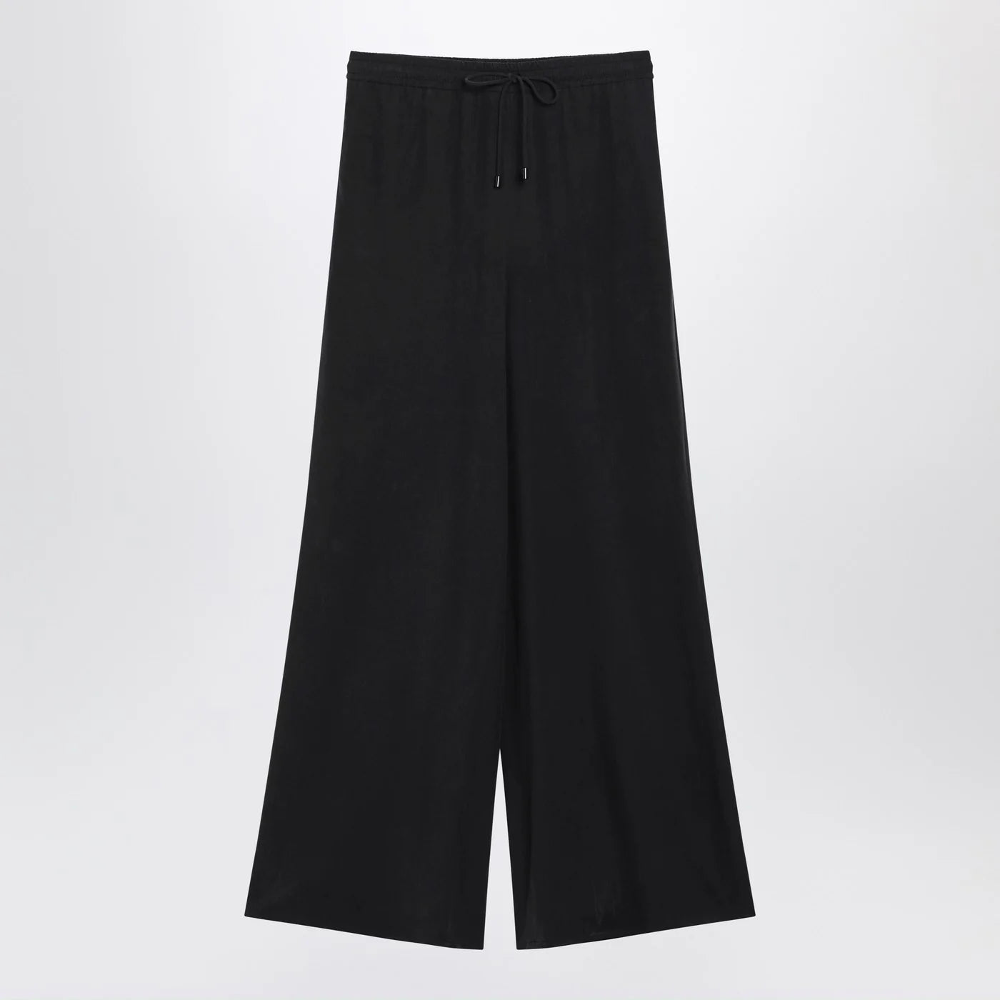Max Mara Wide-leg blue silk trousers