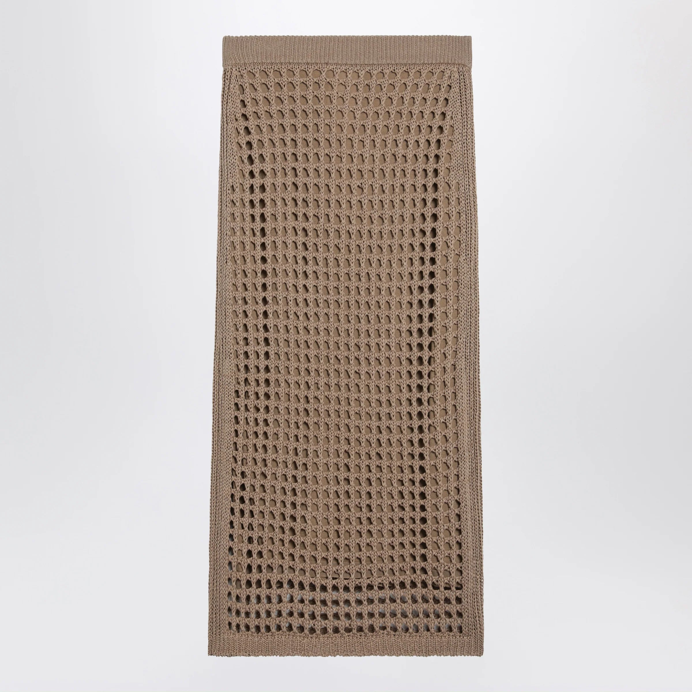 Max Mara Mesh cotton maxi skirt in Desert