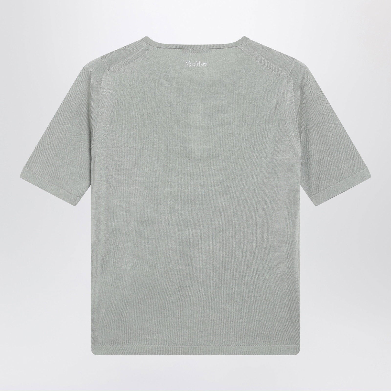 Max Mara Crewneck sweater in pastel green silk and cashmere
