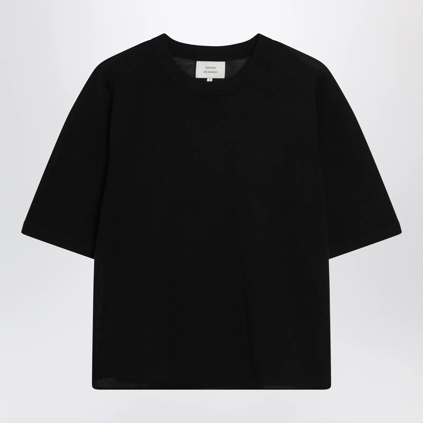 LouLou De Saison Black Nala Fluid Cashmere Top