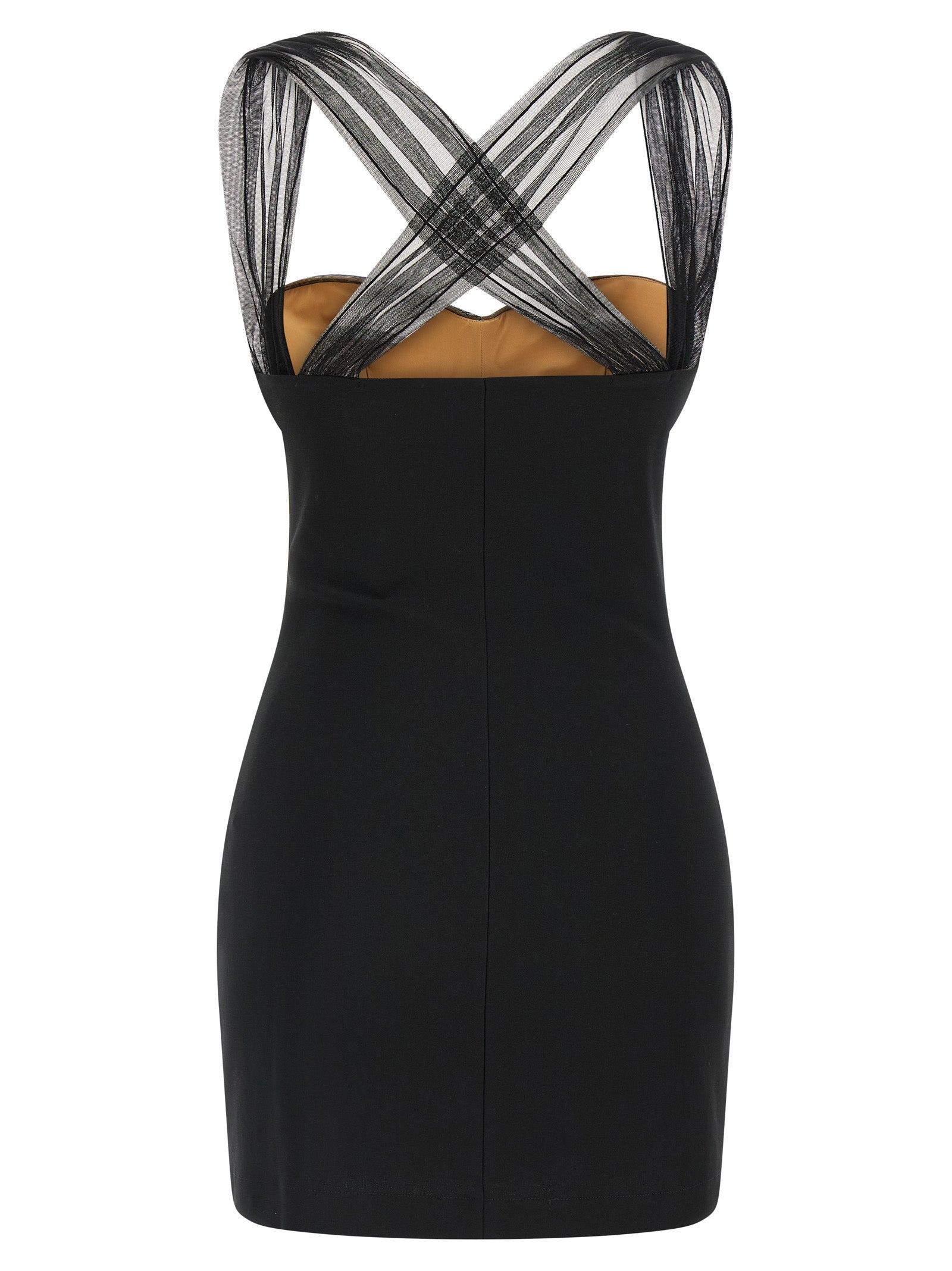 Nensi Dojaka Draped Padded Cup Mini Dress