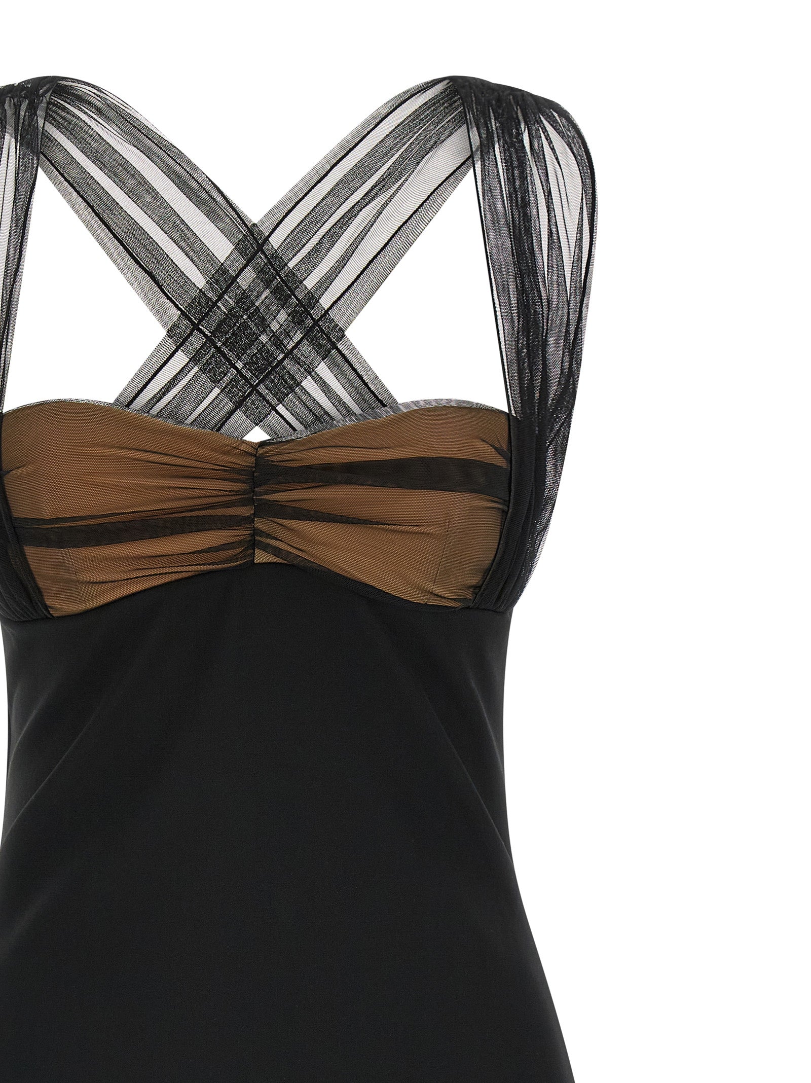 Nensi Dojaka Draped Padded Cup Mini Dress