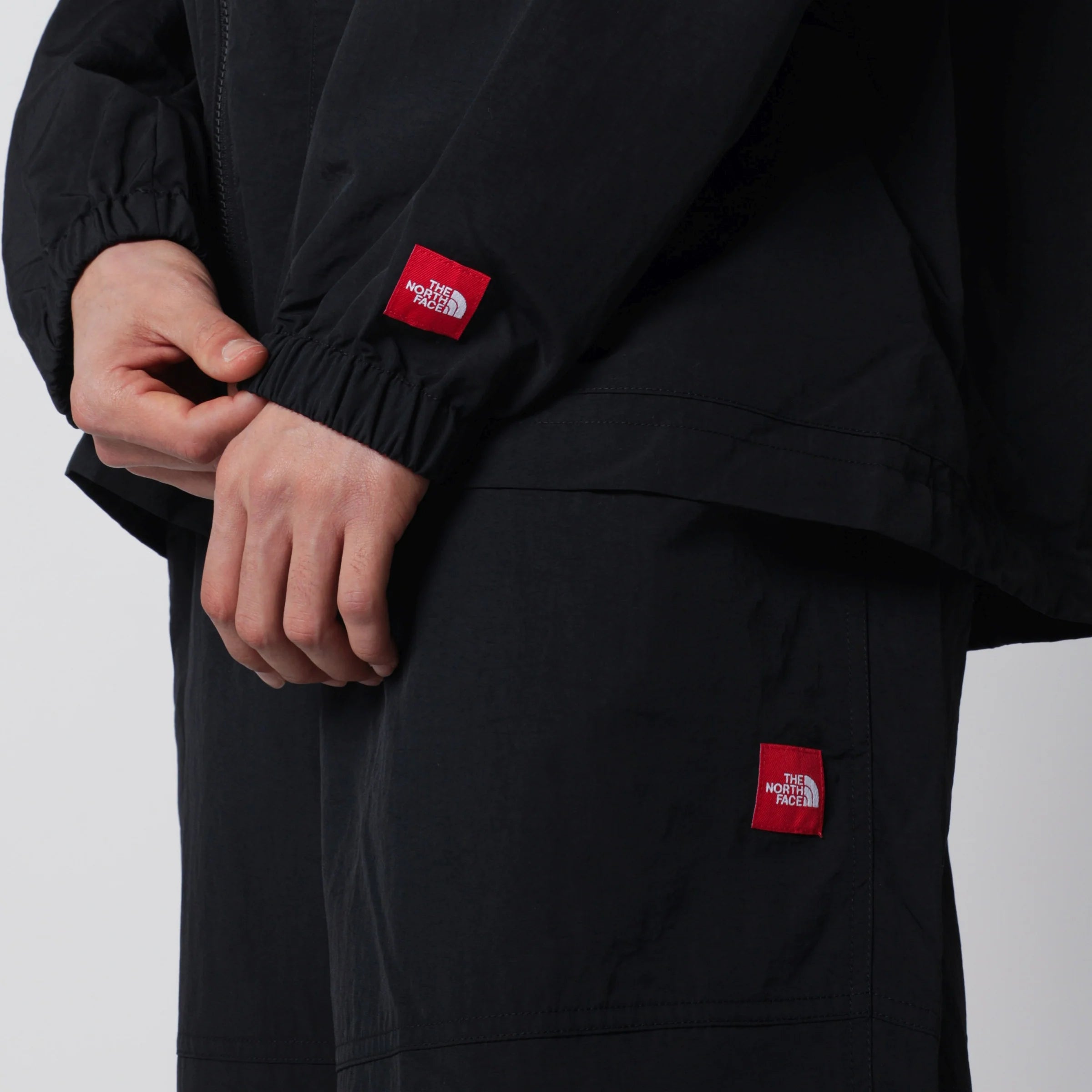The North Face Black zip-up nylon jacket