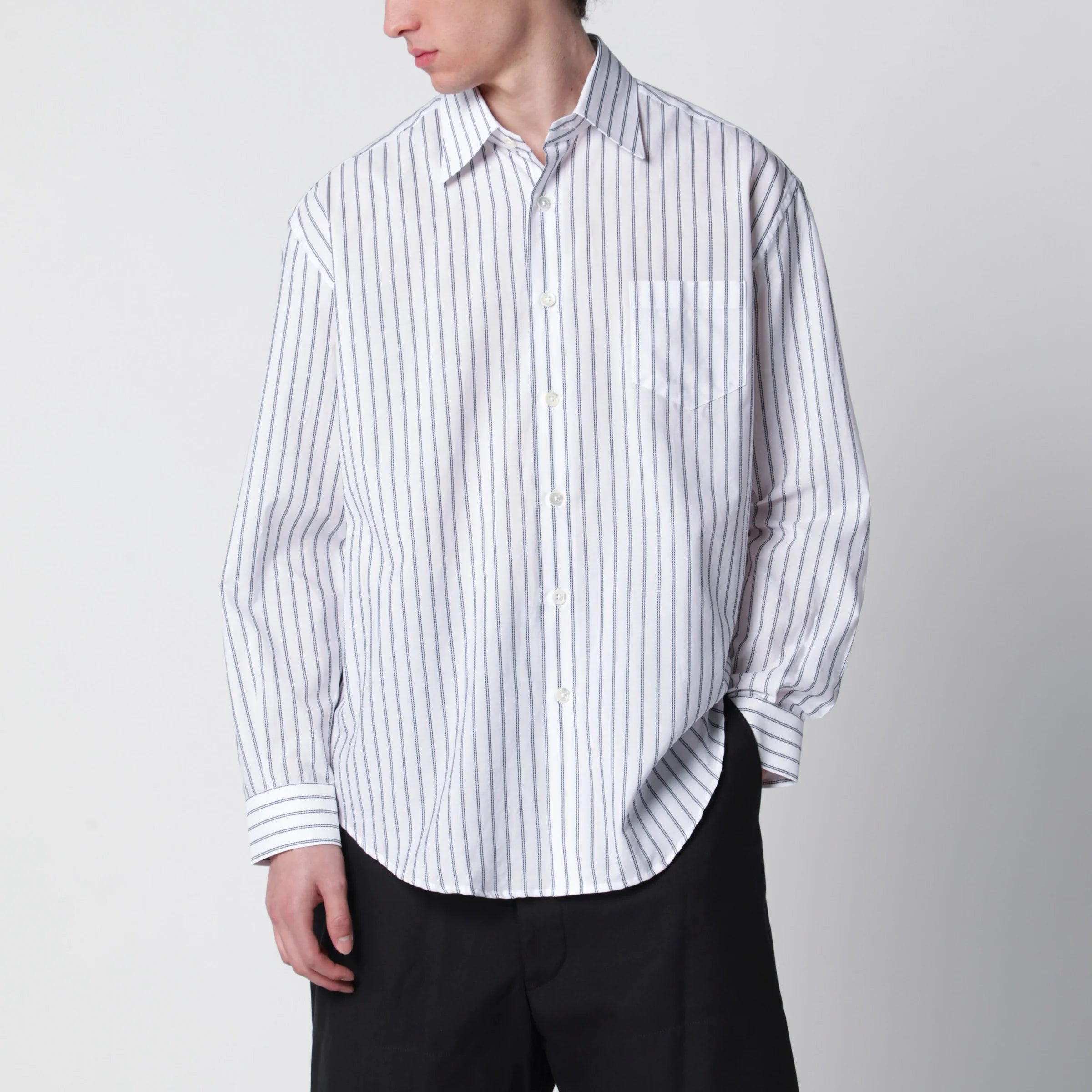 NAMACHEKO White striped cotton shirt