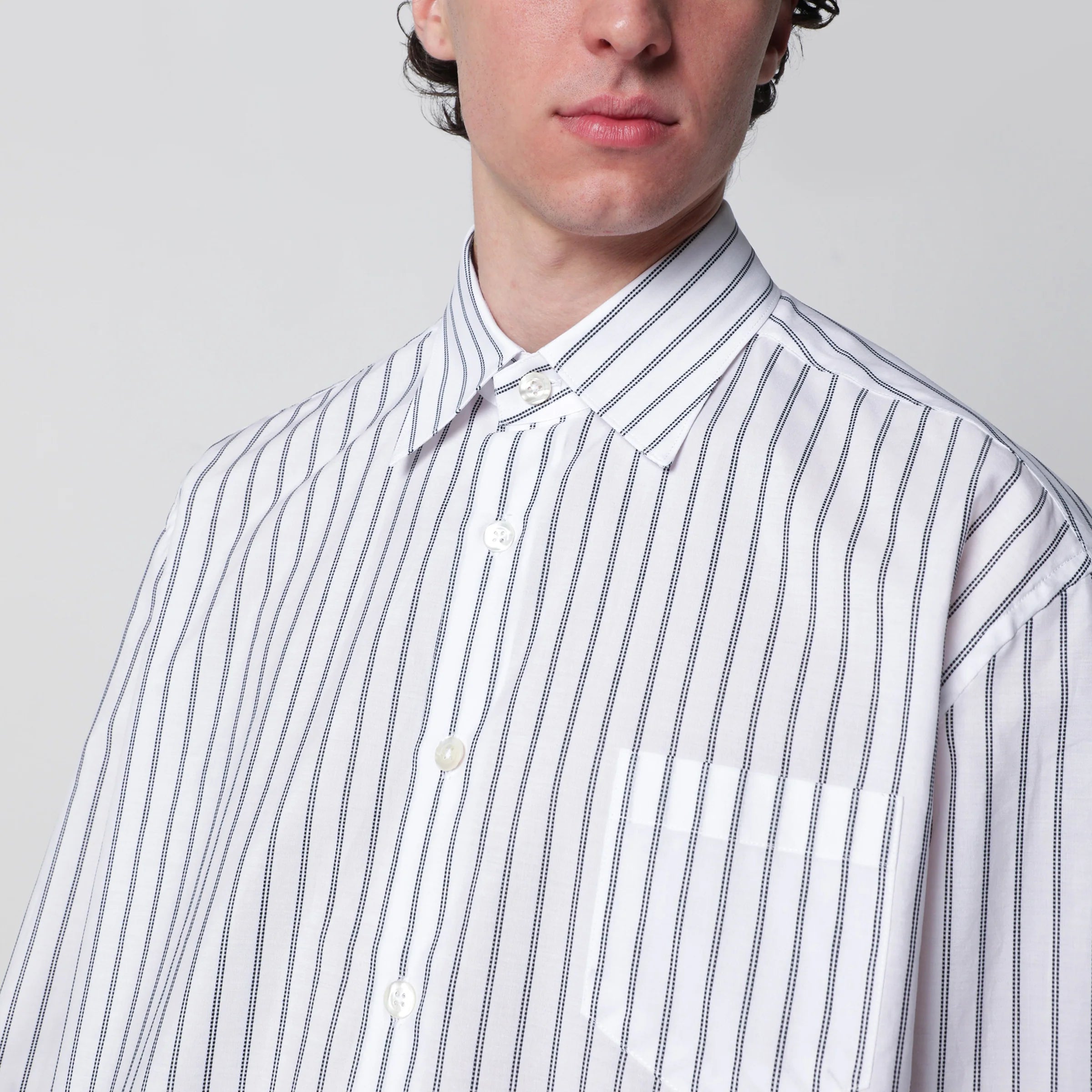 NAMACHEKO White striped cotton shirt