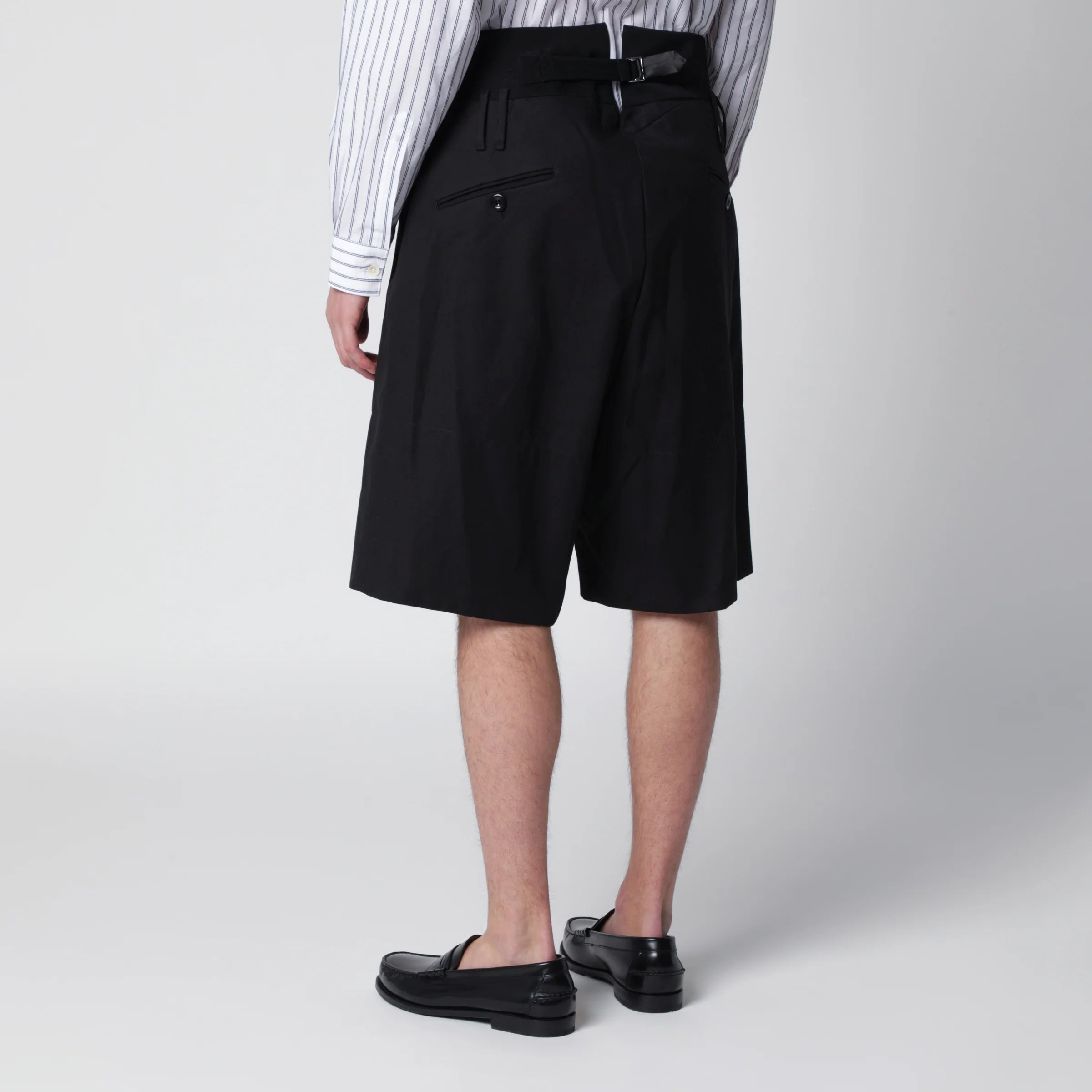 NAMACHEKO Black cotton bermuda shorts