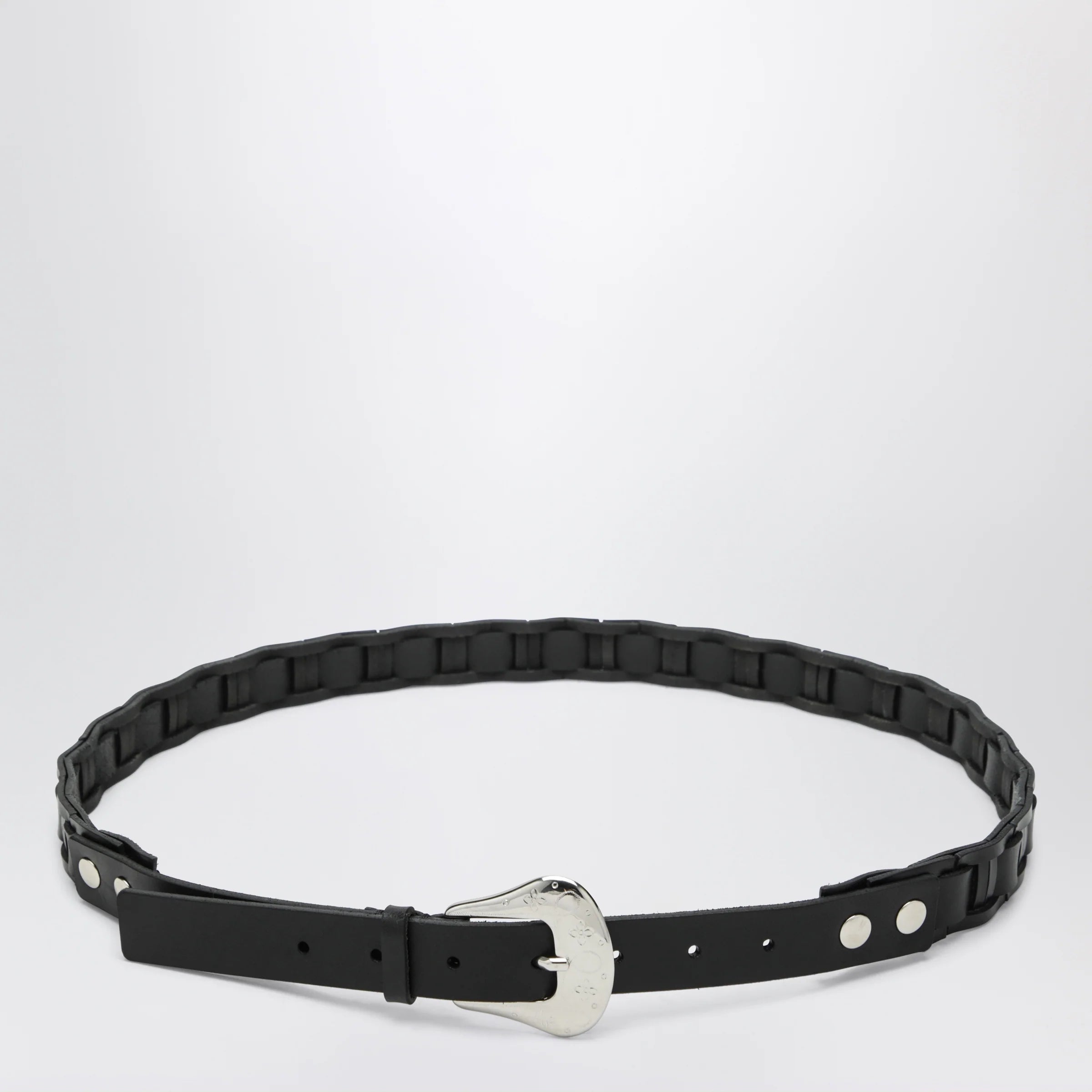 NAMACHEKO Black leather belt