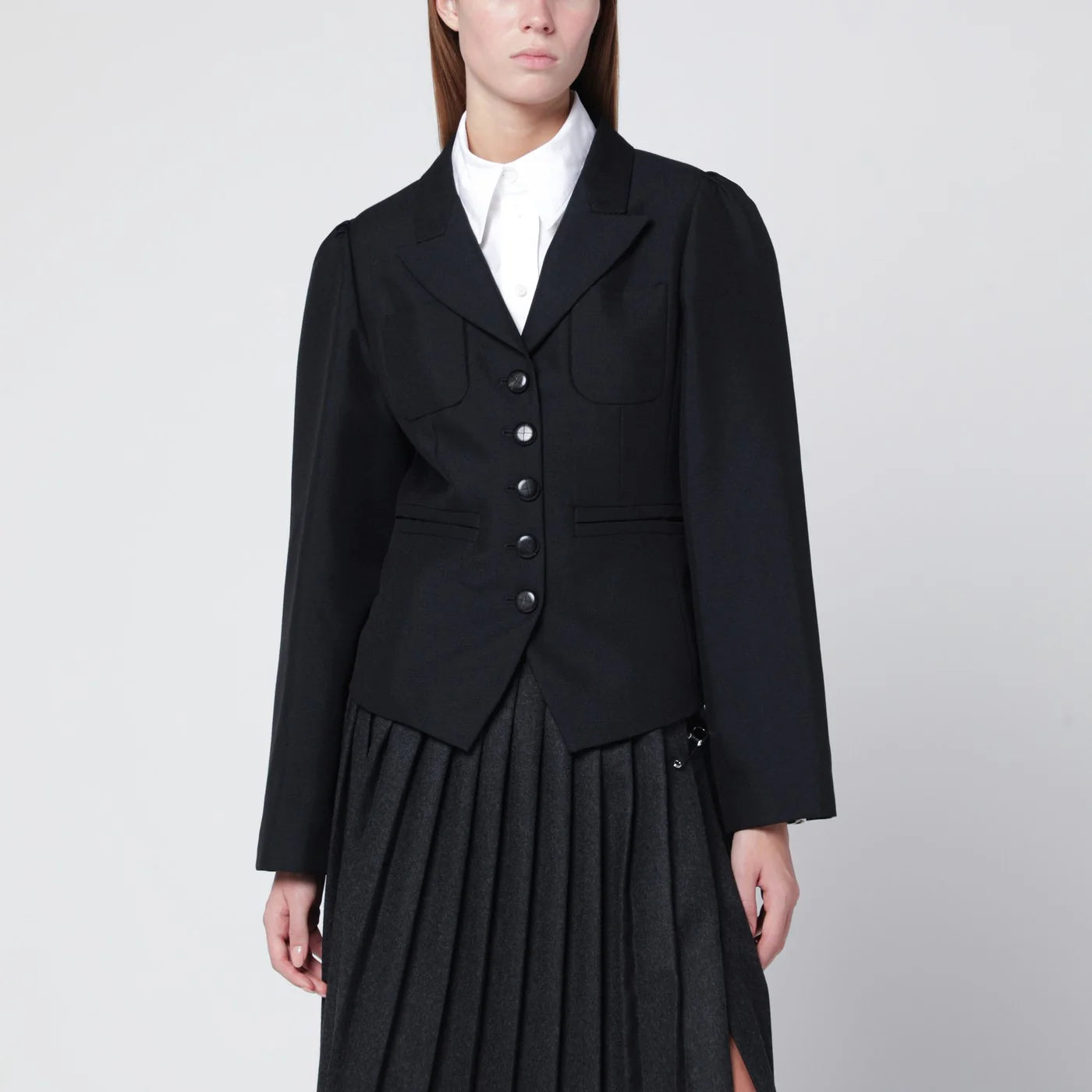 NAMACHEKO Black wool-blend jacket