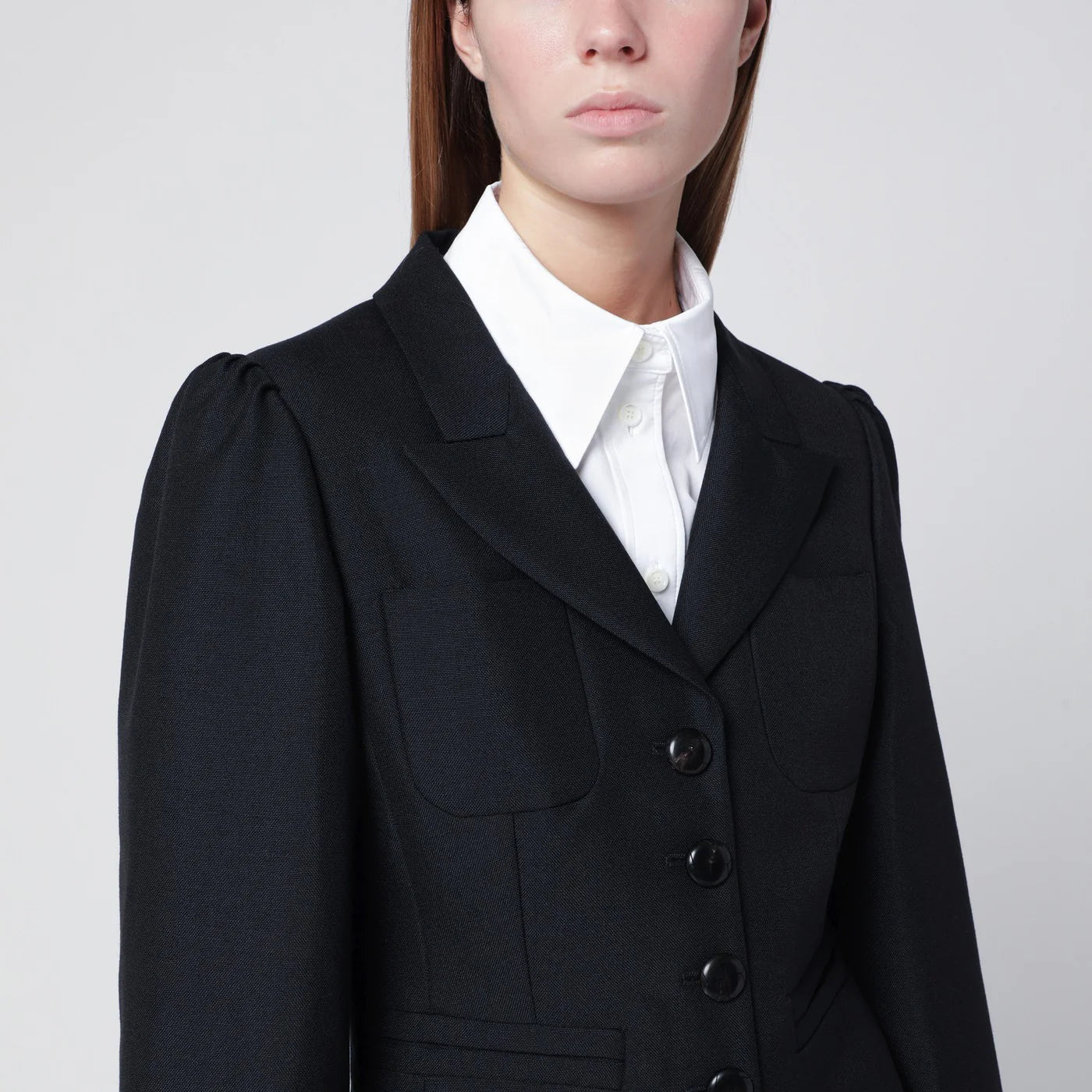 NAMACHEKO Black wool-blend jacket