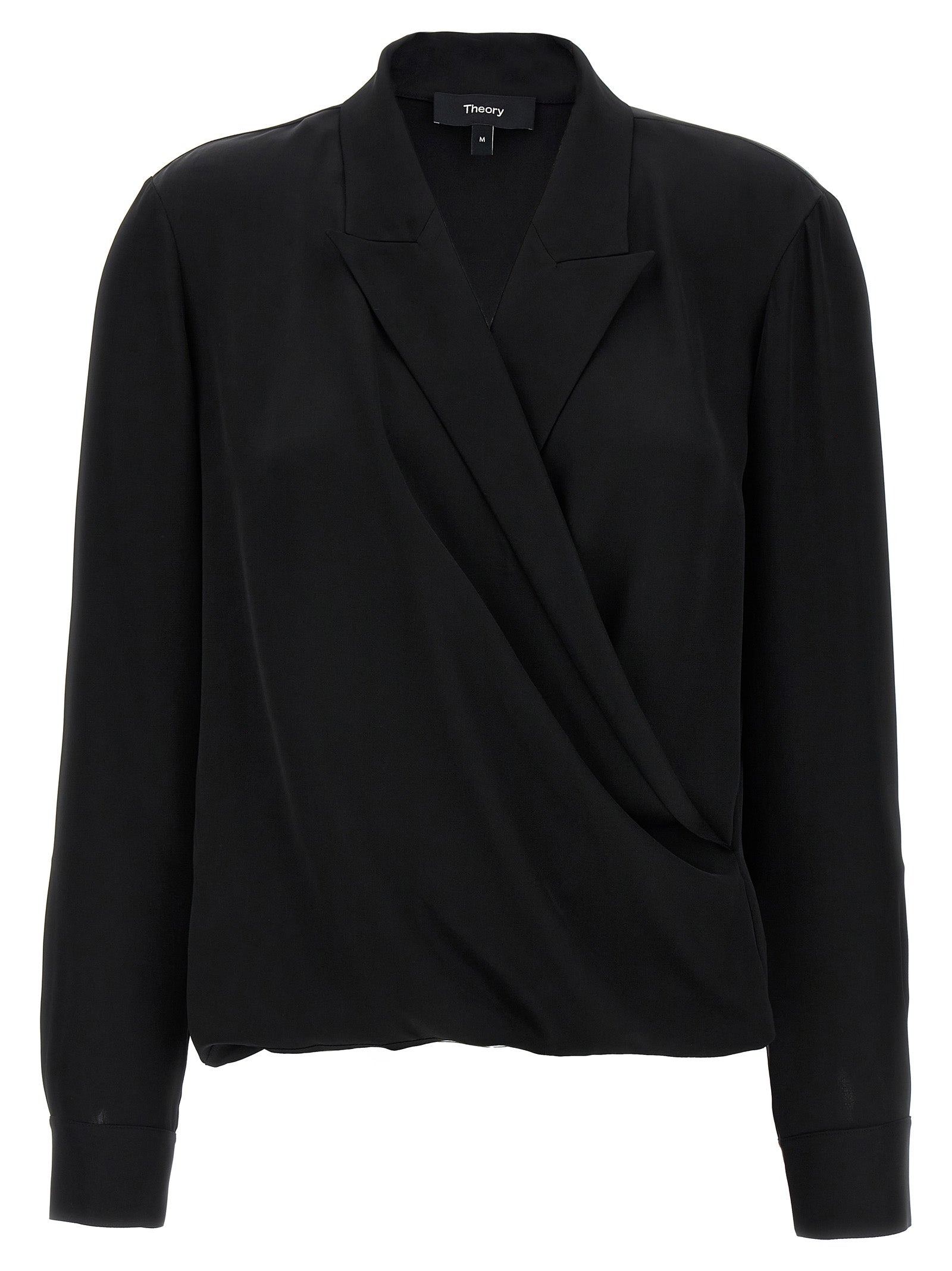 Theory Pk Label Wrap Blouse