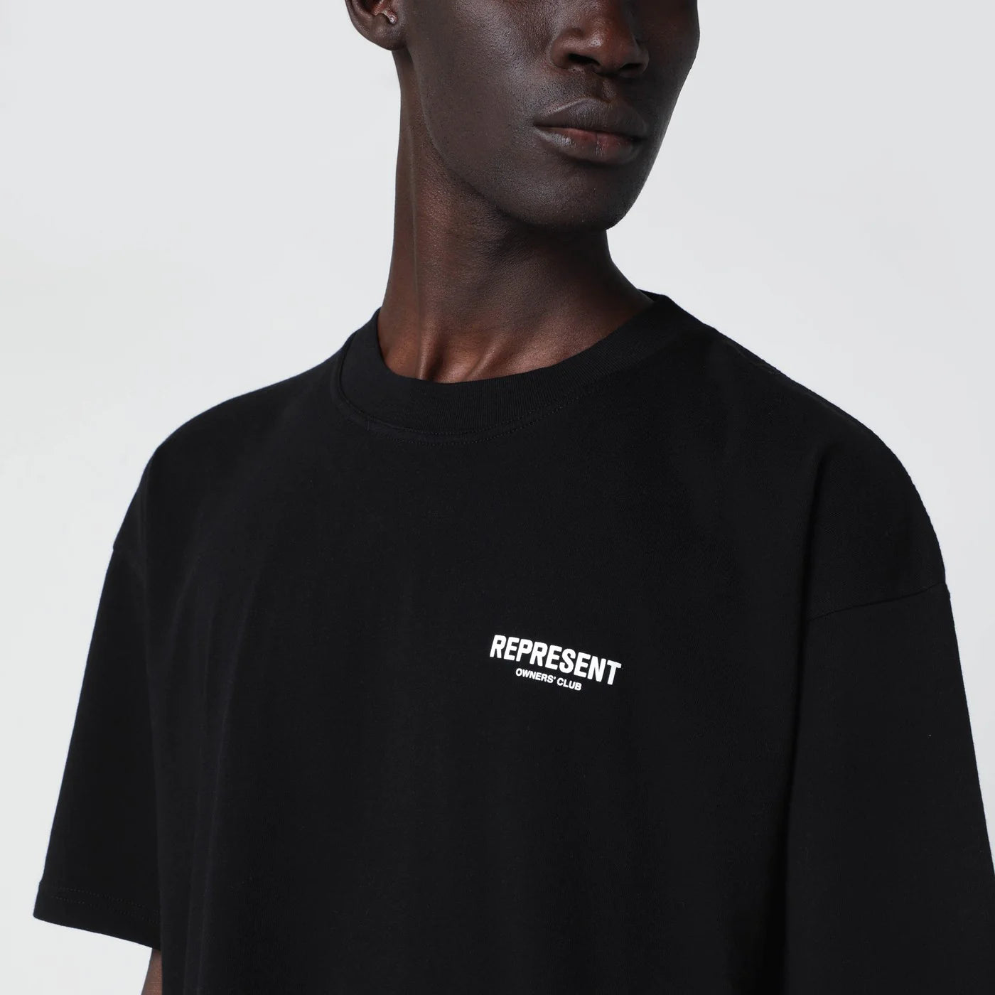 Represent Black cotton T-shirt with logo