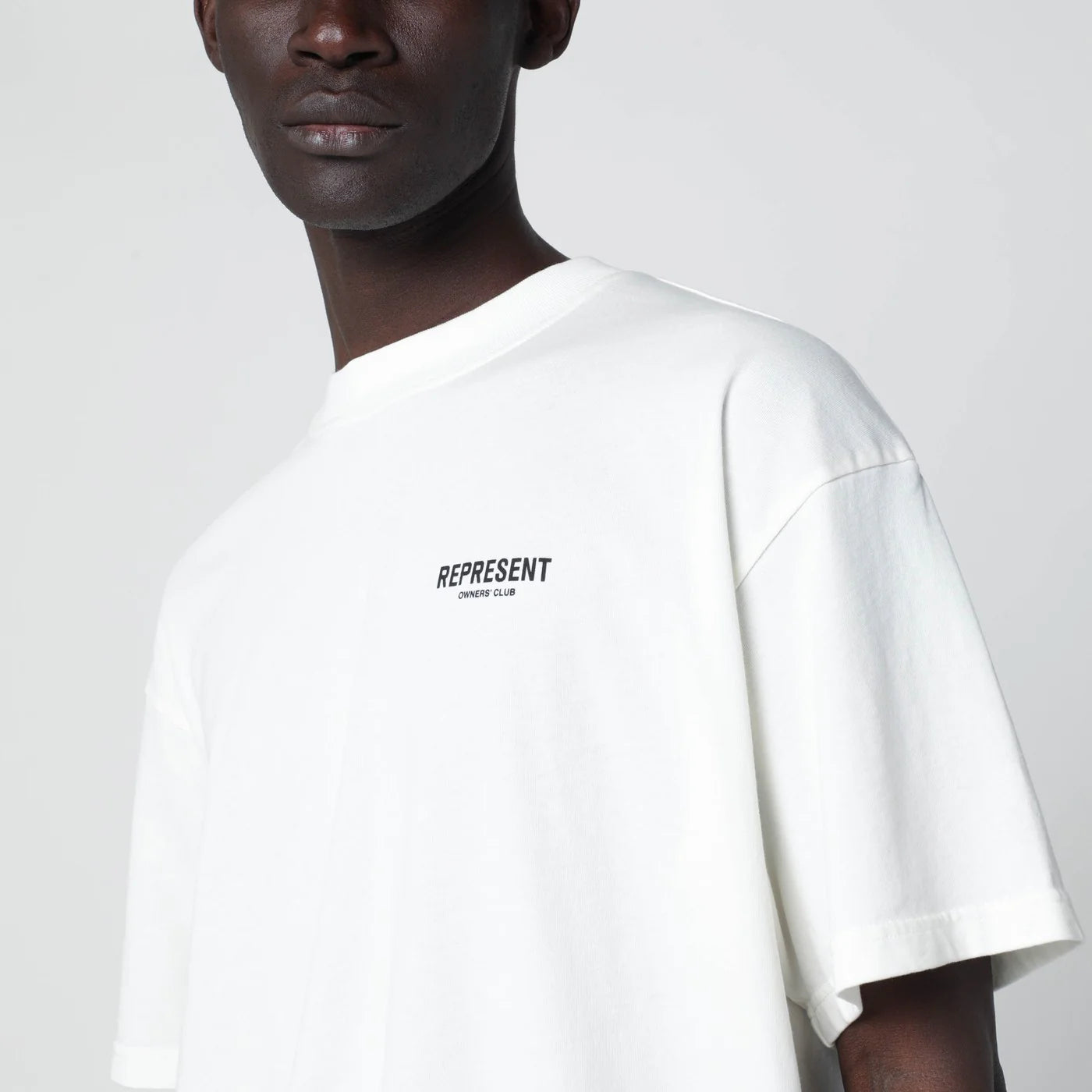 Represent White cotton T-shirt with logo