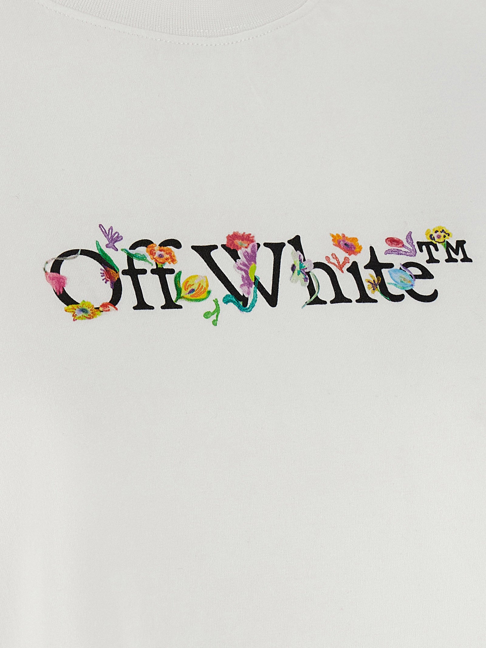 Off White Bookish Glowing Flower T-shirt