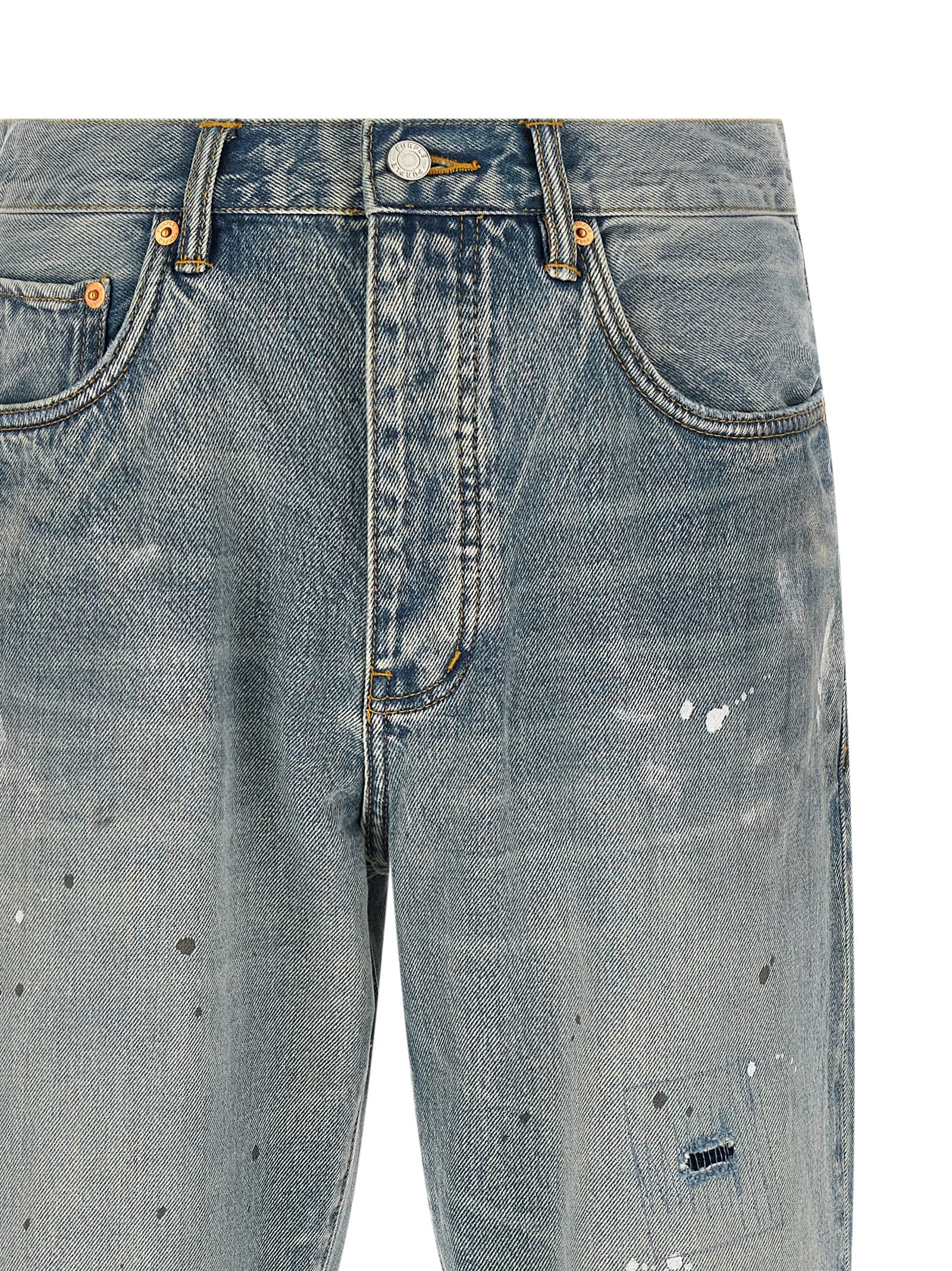 Purple P011 Vintage Slash Paint Jeans