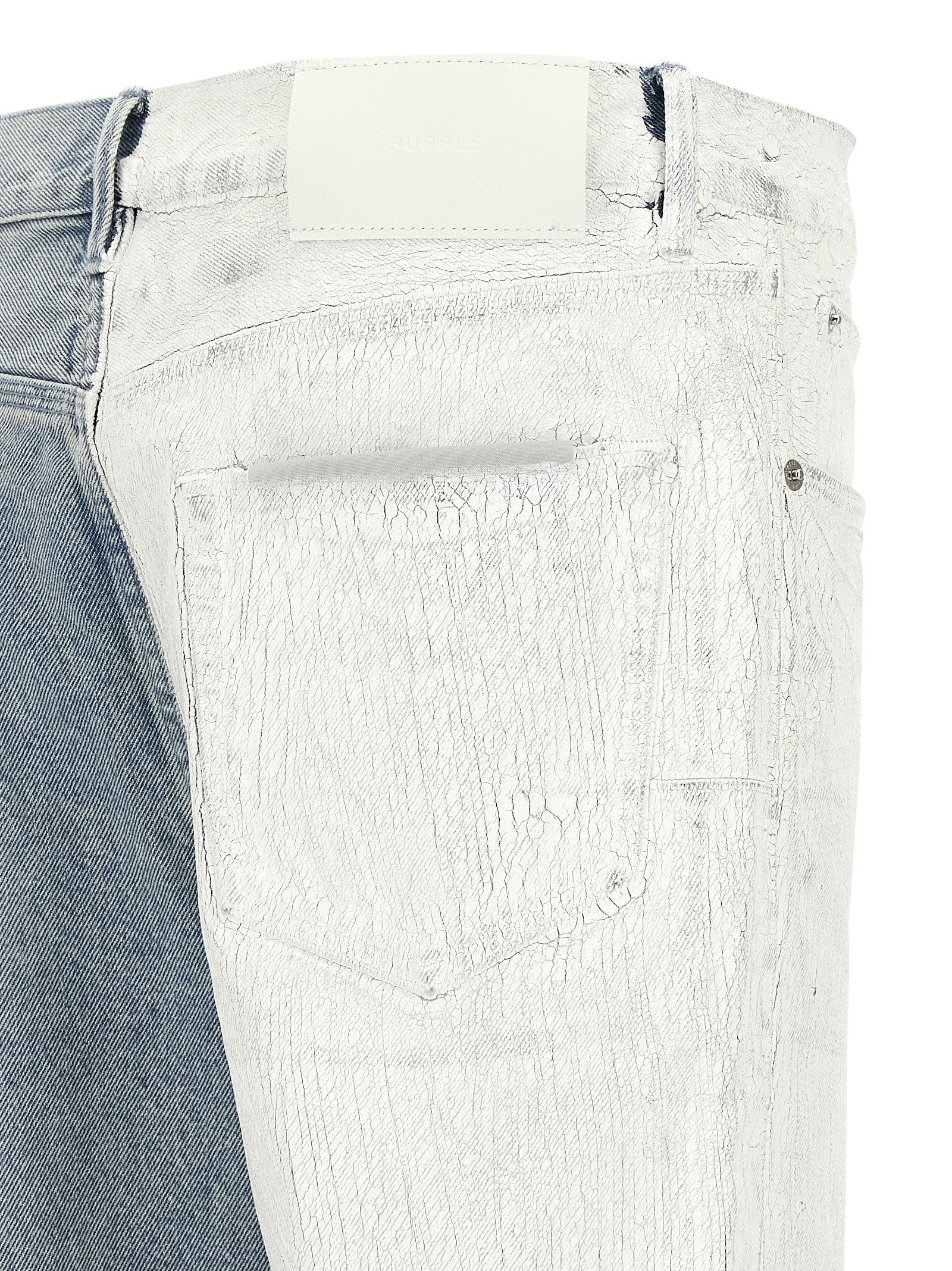 Purple Crackle Silver Jeans