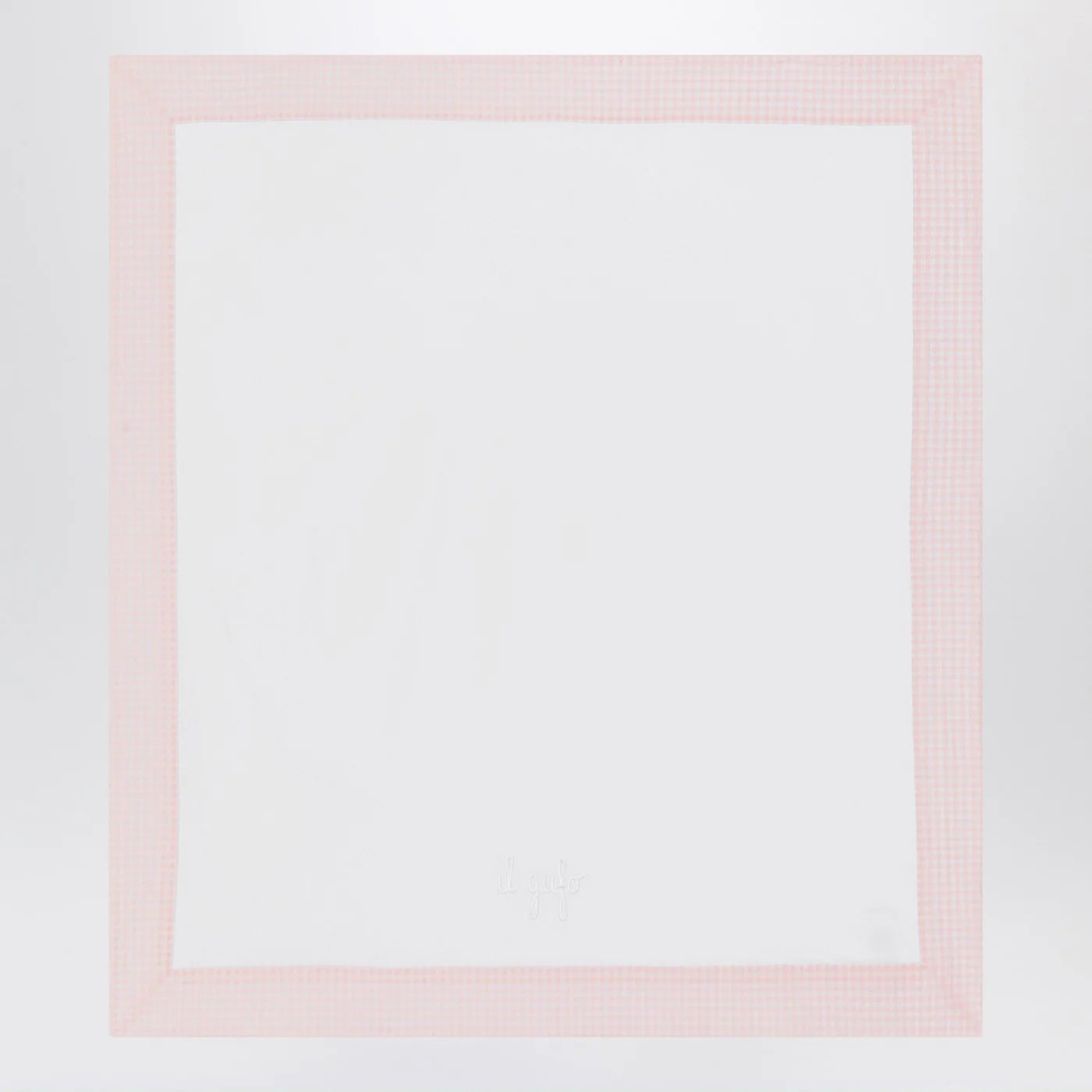 Il Gufo White cover with pink seersucker border